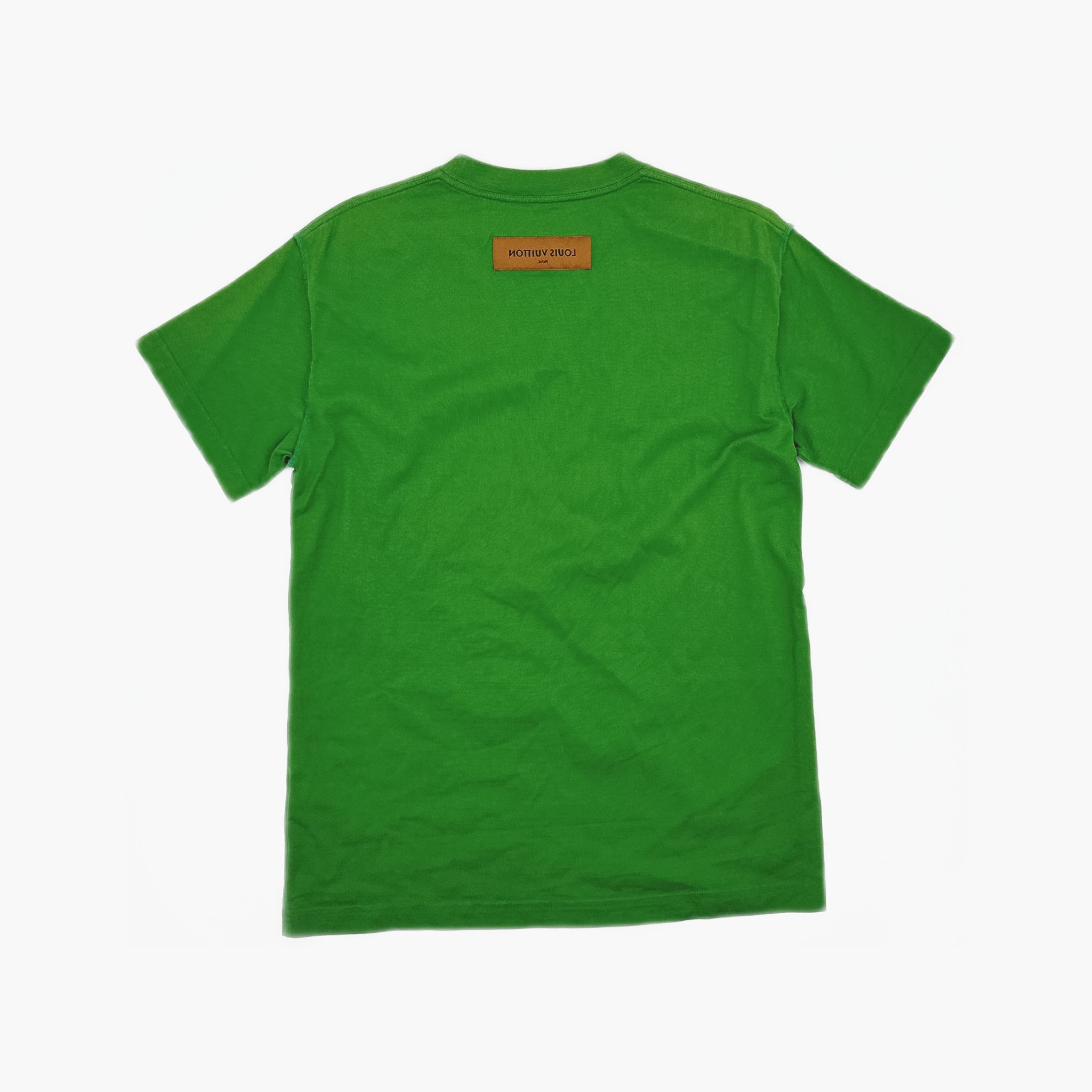 Louis Vuitton Louis Vuitton Logo Embossed T-Shirt Green XS Size US XS / EU 42 / 0 - 2 Thumbnail