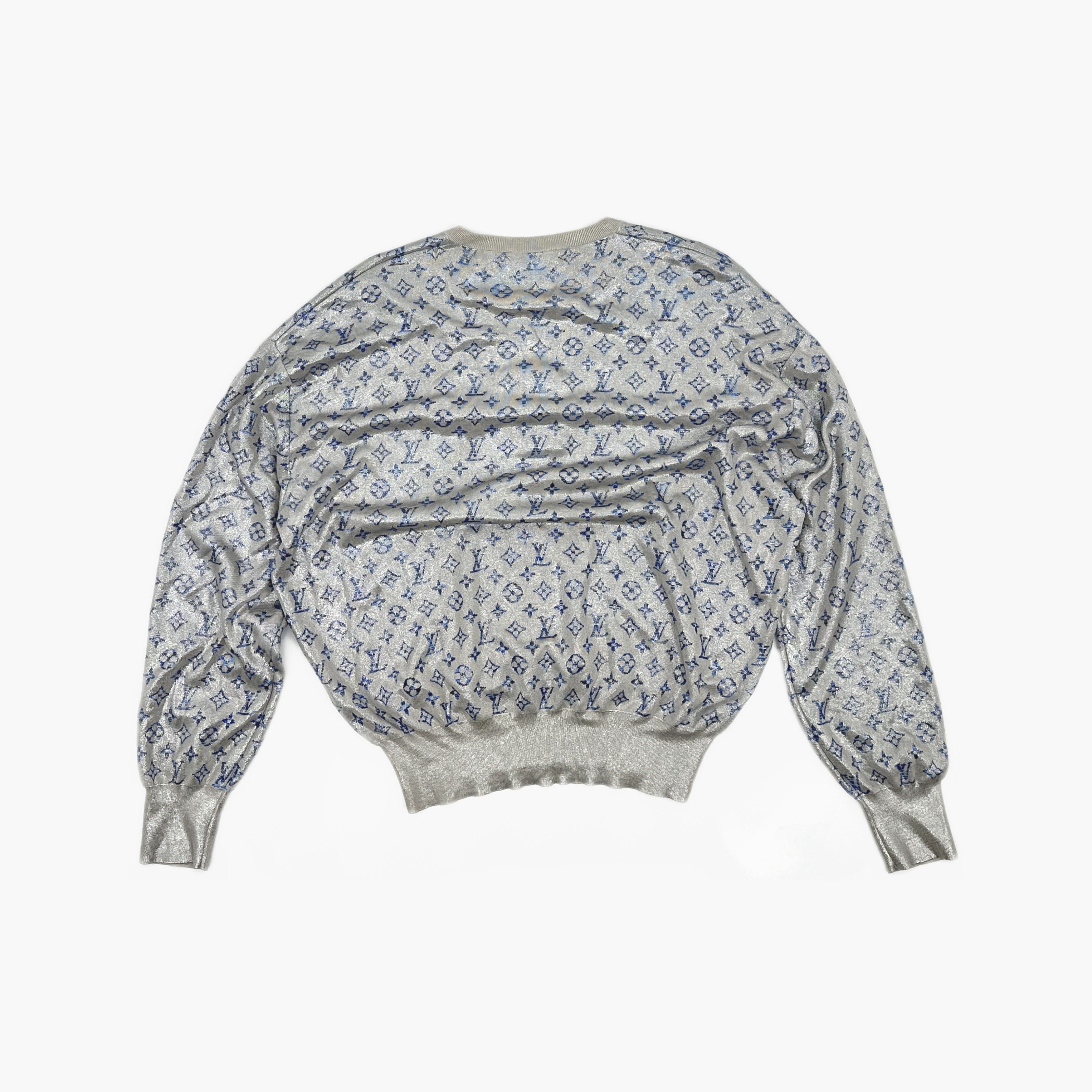 Louis Vuitton Louis Vuitton Monogram Jacquard V-Neck Sweater M Size M / US 6-8 / IT 42-44 - 2 Thumbnail