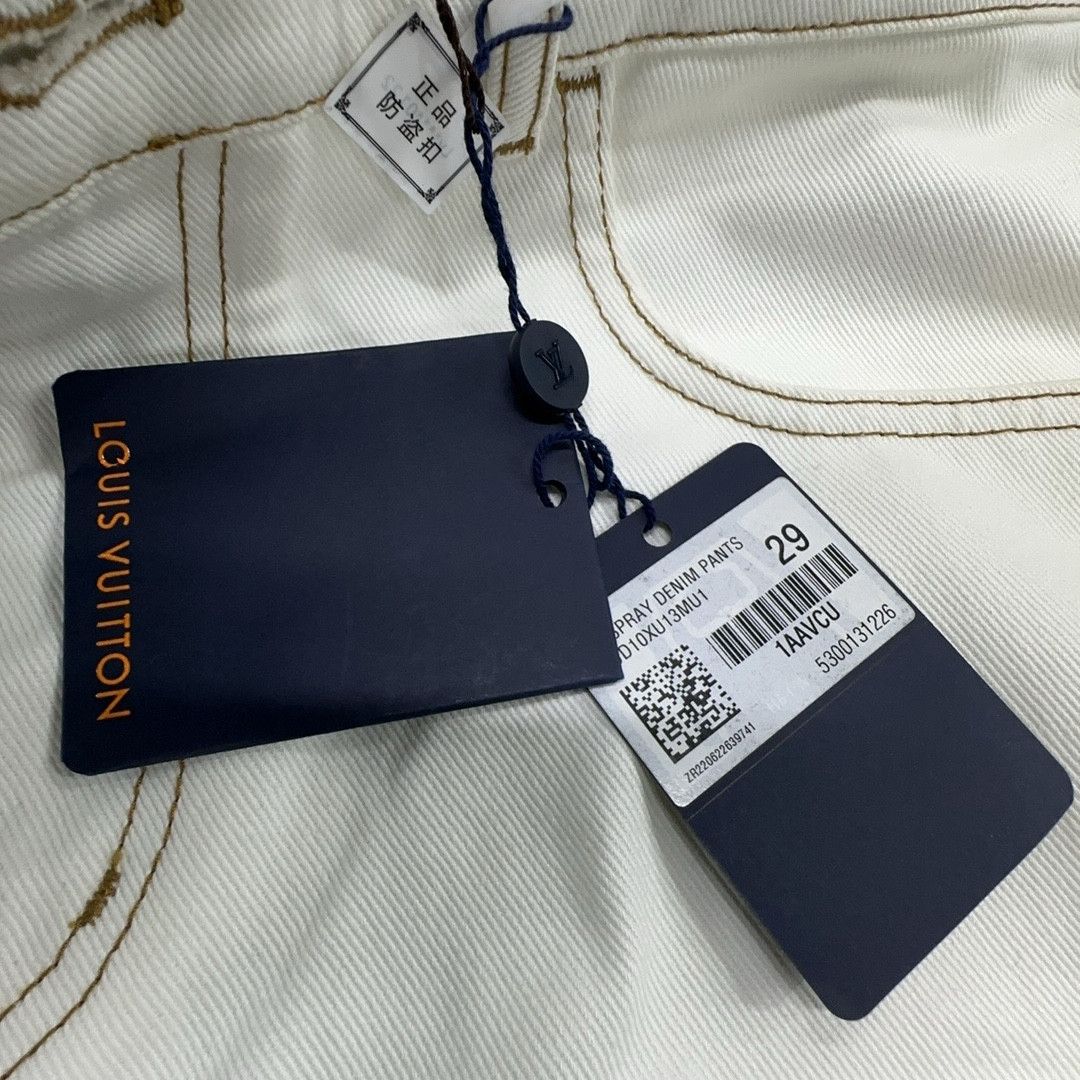 Louis Vuitton Louis Vuitton Spray Logo Denim Pants 29 Size US 29 - 3 Thumbnail