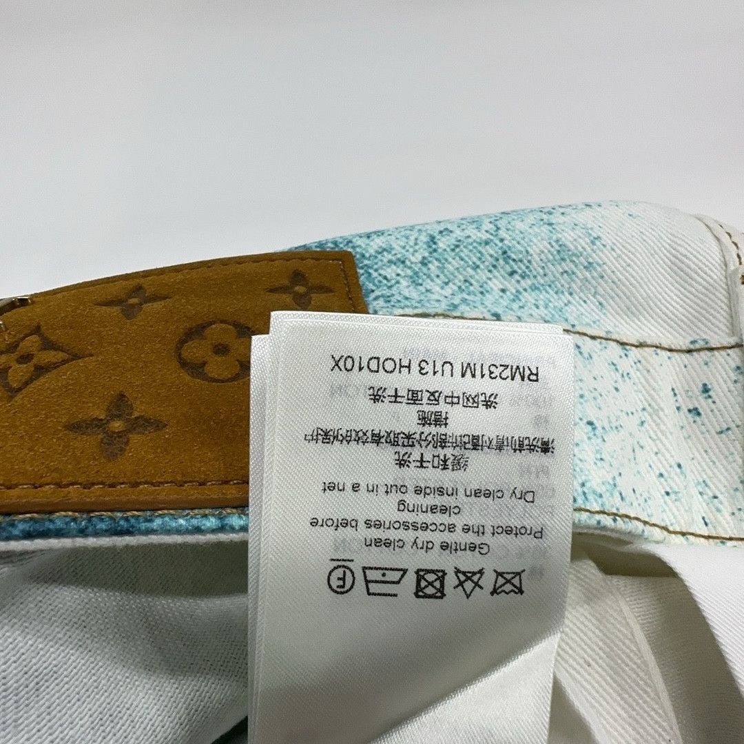 Louis Vuitton Louis Vuitton Spray Logo Denim Pants 29 Size US 29 - 4 Thumbnail