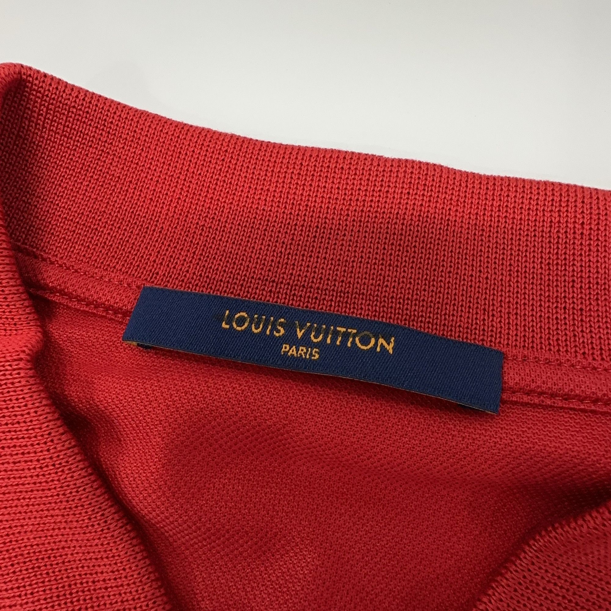 Louis Vuitton Louis Vuitton Red Logo Pique Polo Size XL Size US XL / EU 56 / 4 - 4 Thumbnail