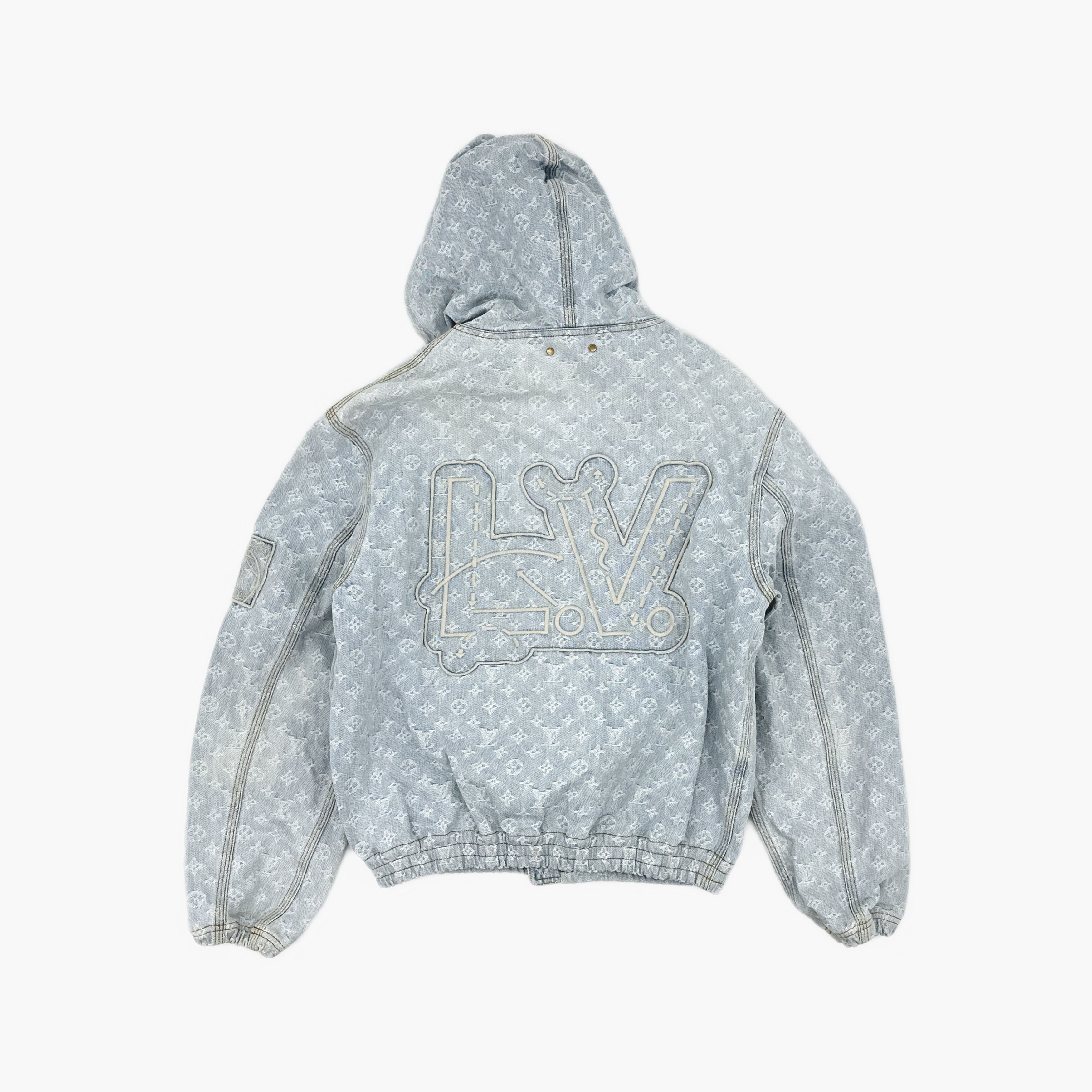 Louis Vuitton Louis Vuitton x NBA Monogram Denim Hoodie Size 50 Size US M / EU 48-50 / 2 - 2 Thumbnail