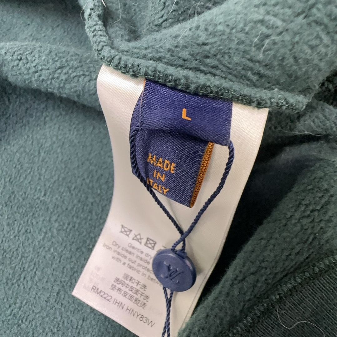 Louis Vuitton Louis Vuitton Denim Panel Green Hoodie Jacket Size L Size US L / EU 52-54 / 3 - 3 Thumbnail