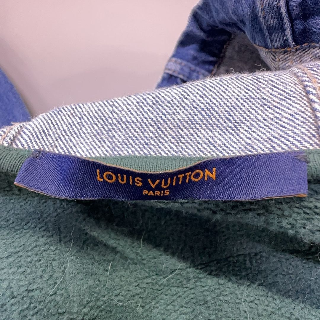 Louis Vuitton Louis Vuitton Denim Panel Green Hoodie Jacket Size L Size US L / EU 52-54 / 3 - 6 Thumbnail