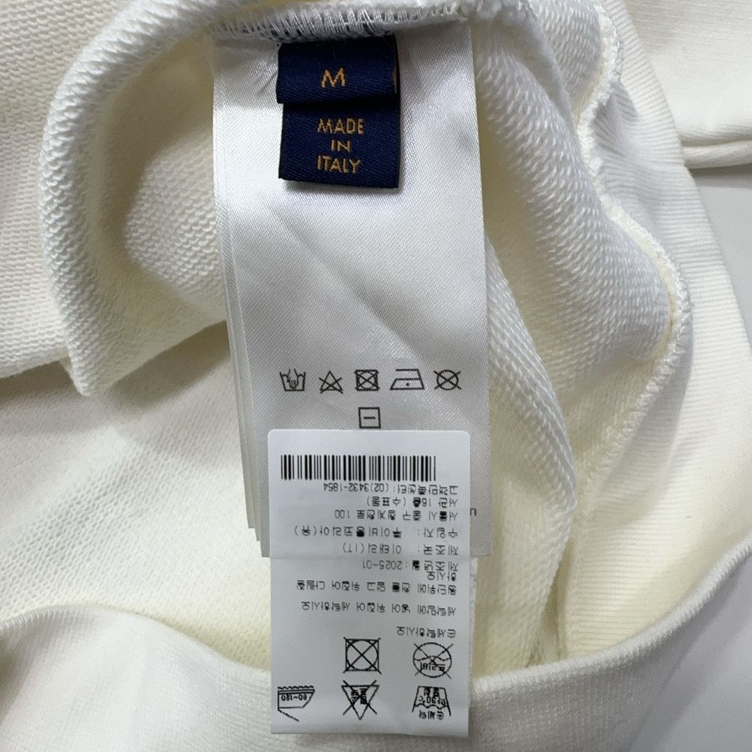 Louis Vuitton Louis Vuitton White Embossed Logo Hoodie M Size US M / EU 48-50 / 2 - 4 Thumbnail