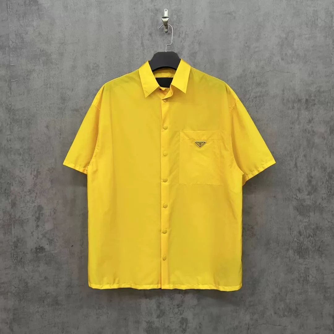 Prada Prada Yellow Re-Nylon Short Sleeve Shirt M Size US M / EU 48-50 / 2 - 2 Thumbnail