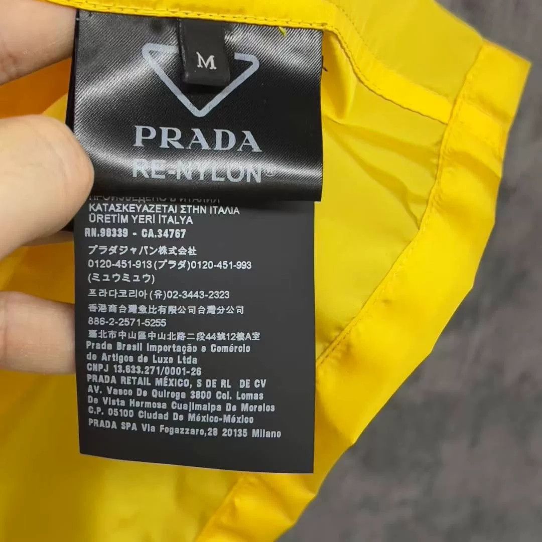 Prada Prada Yellow Re-Nylon Short Sleeve Shirt M Size US M / EU 48-50 / 2 - 4 Thumbnail