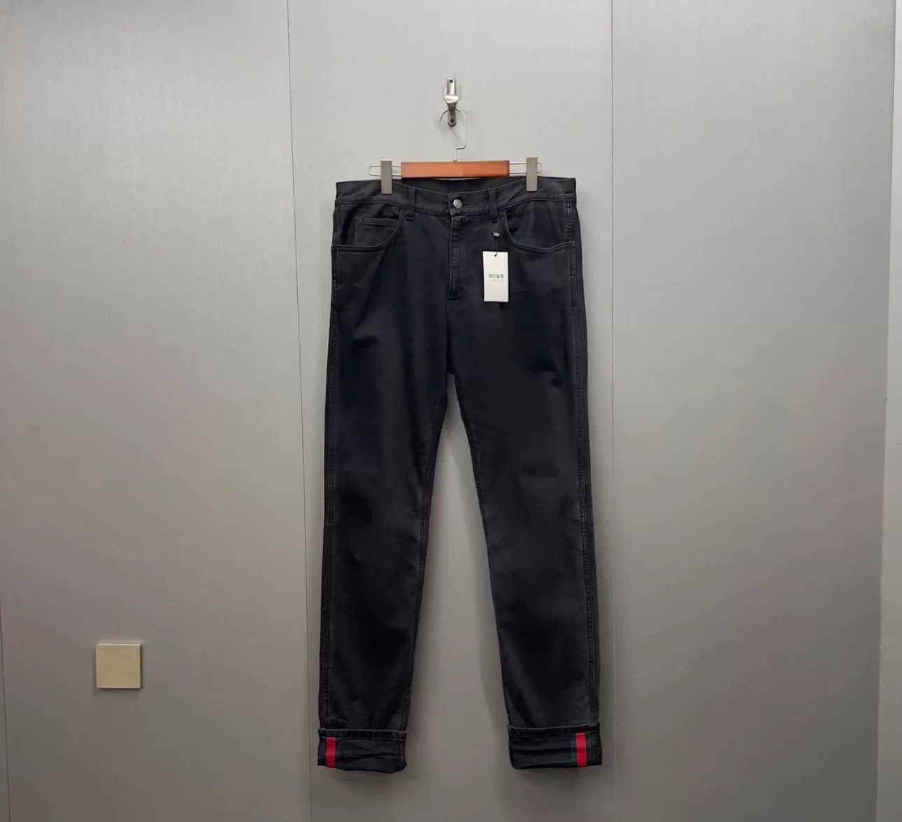 Gucci Gucci Web Stripe Detail Washed Jeans Size 36 Size US 36 / EU 52 - 2 Thumbnail