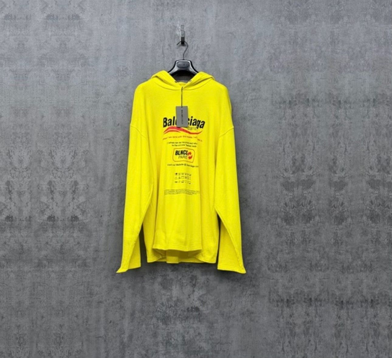 Balenciaga Balenciaga Logo Print Hoodie Yellow XXS Size US XXS / EU 40 - 2 Thumbnail