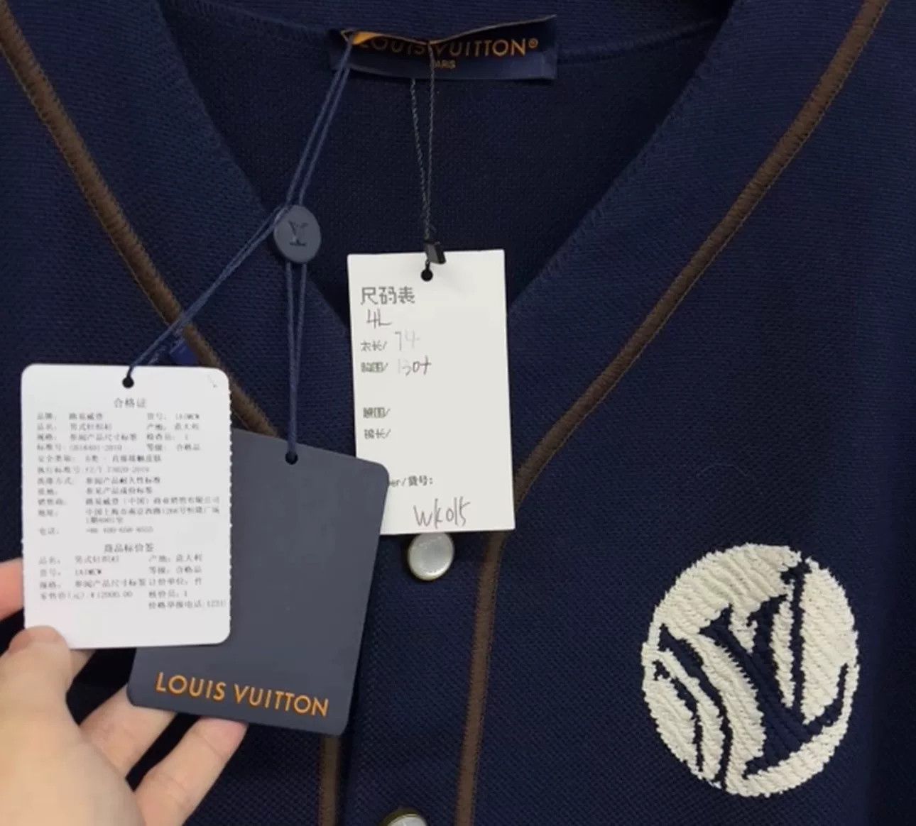 Louis Vuitton Louis Vuitton Embroidered Knit Baseball Jersey 4L Size US XXL / EU 58 / 5 - 6 Thumbnail