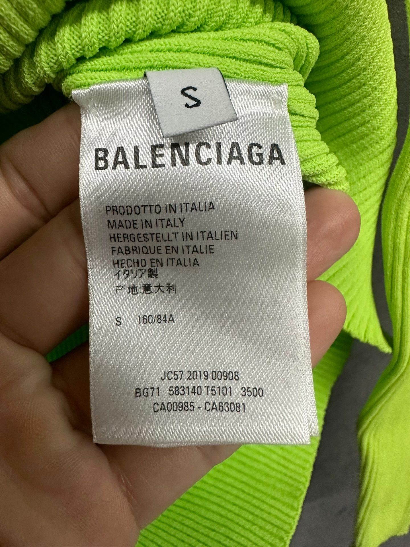 Balenciaga Balenciaga Neon Ribbed Long Sleeve Top S Size S / US 4 / IT 40 - 3 Thumbnail