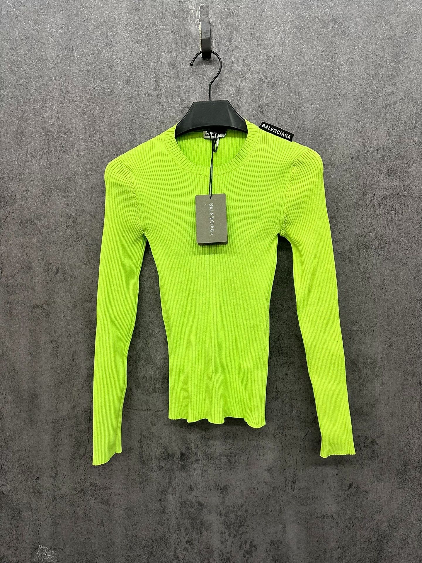 Balenciaga Balenciaga Neon Ribbed Long Sleeve Top S Size S / US 4 / IT 40 - 2 Thumbnail