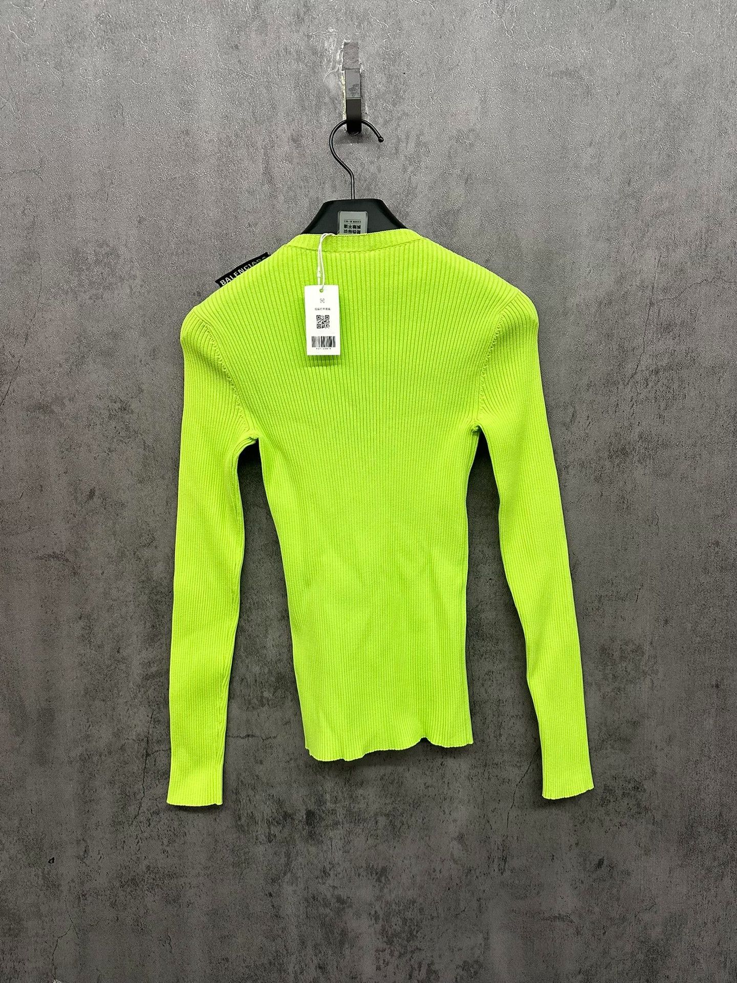Balenciaga Balenciaga Neon Ribbed Long Sleeve Top S Size S / US 4 / IT 40 - 4 Thumbnail