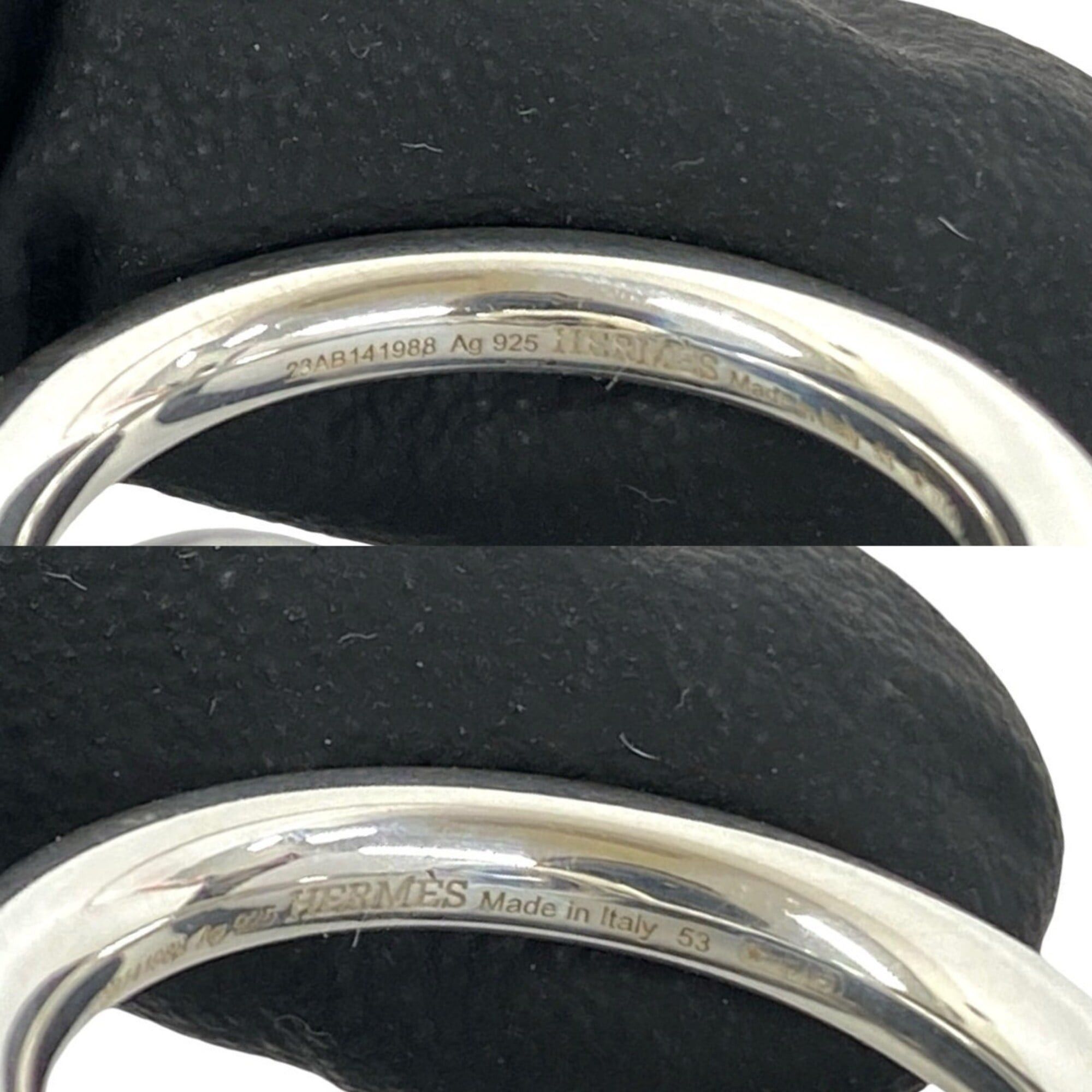 Hermes HERMES Echappé Sterling Silver 925 Ring - Men's Accessory 27933 Size ONE SIZE - 3 Thumbnail