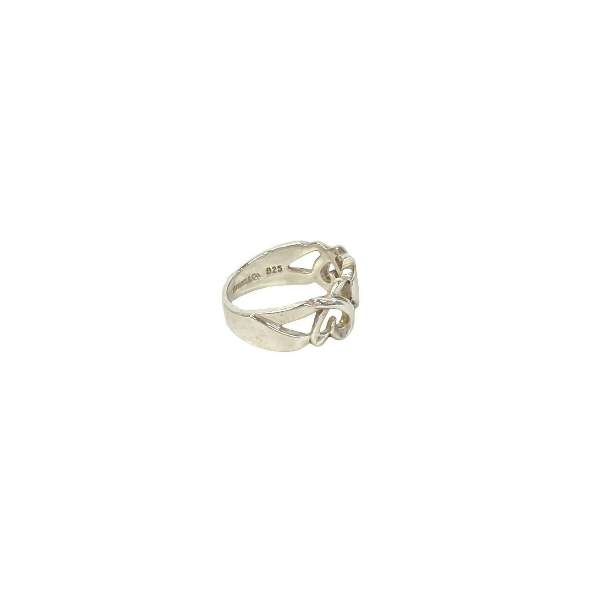 Tiffany & Co. TIFFANY&Co. Tiffany Triple Loving Heart Sterling Silver 925 Ring -0501 Size ONE SIZE - 5 Thumbnail