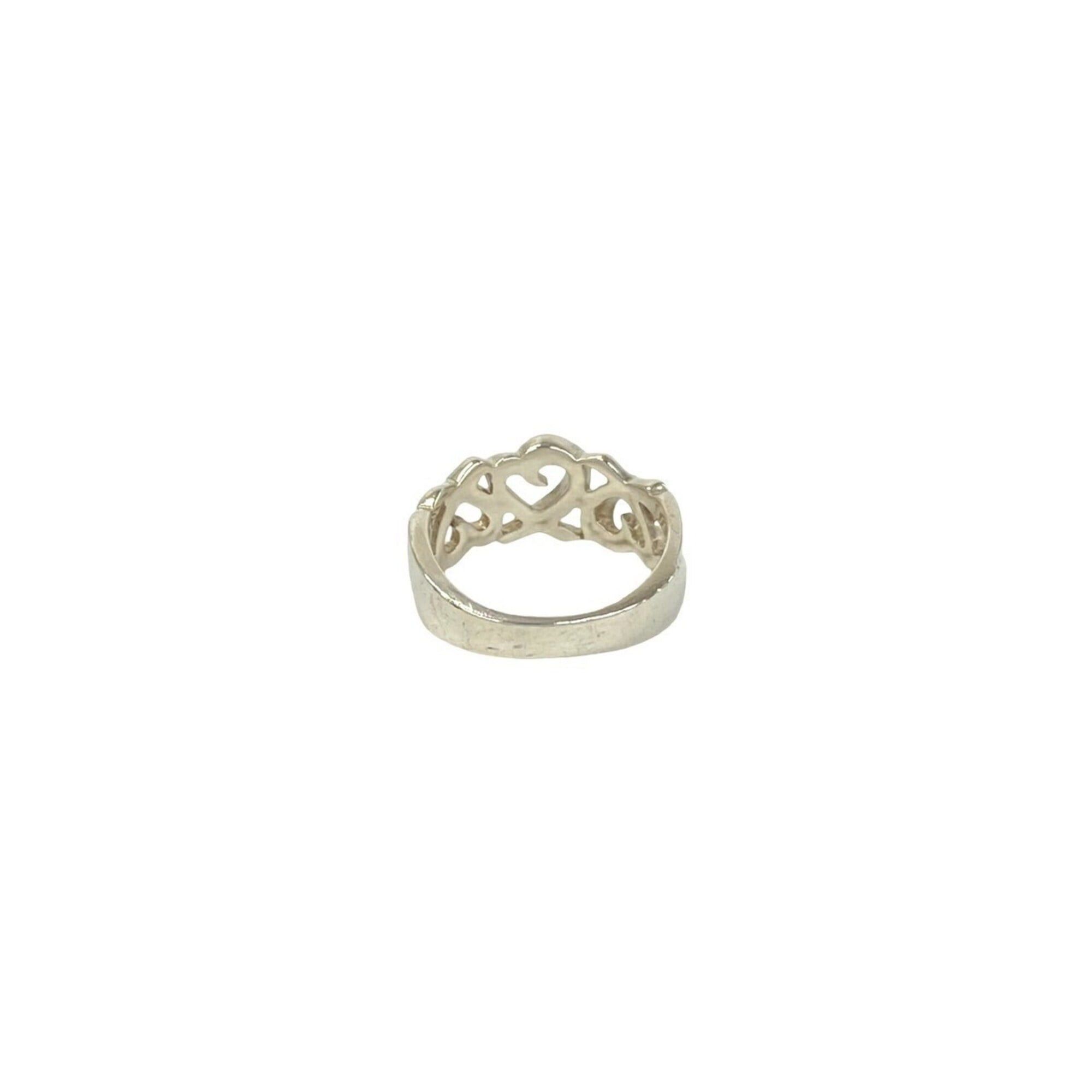Tiffany & Co. TIFFANY&Co. Tiffany Triple Loving Heart Sterling Silver 925 Ring -0501 Size ONE SIZE - 6 Thumbnail