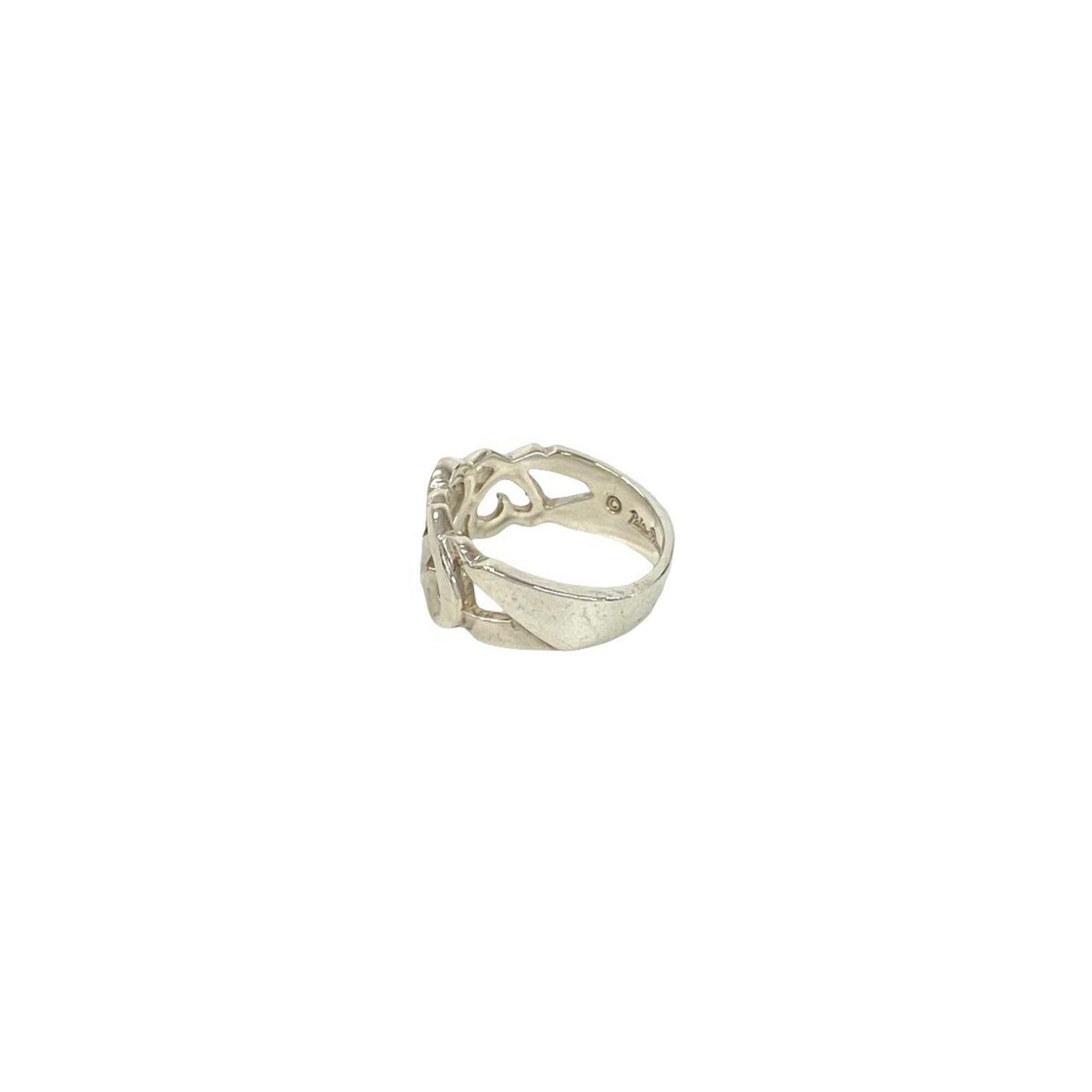 Tiffany & Co. TIFFANY&Co. Tiffany Triple Loving Heart Sterling Silver 925 Ring -0501 Size ONE SIZE - 4 Thumbnail