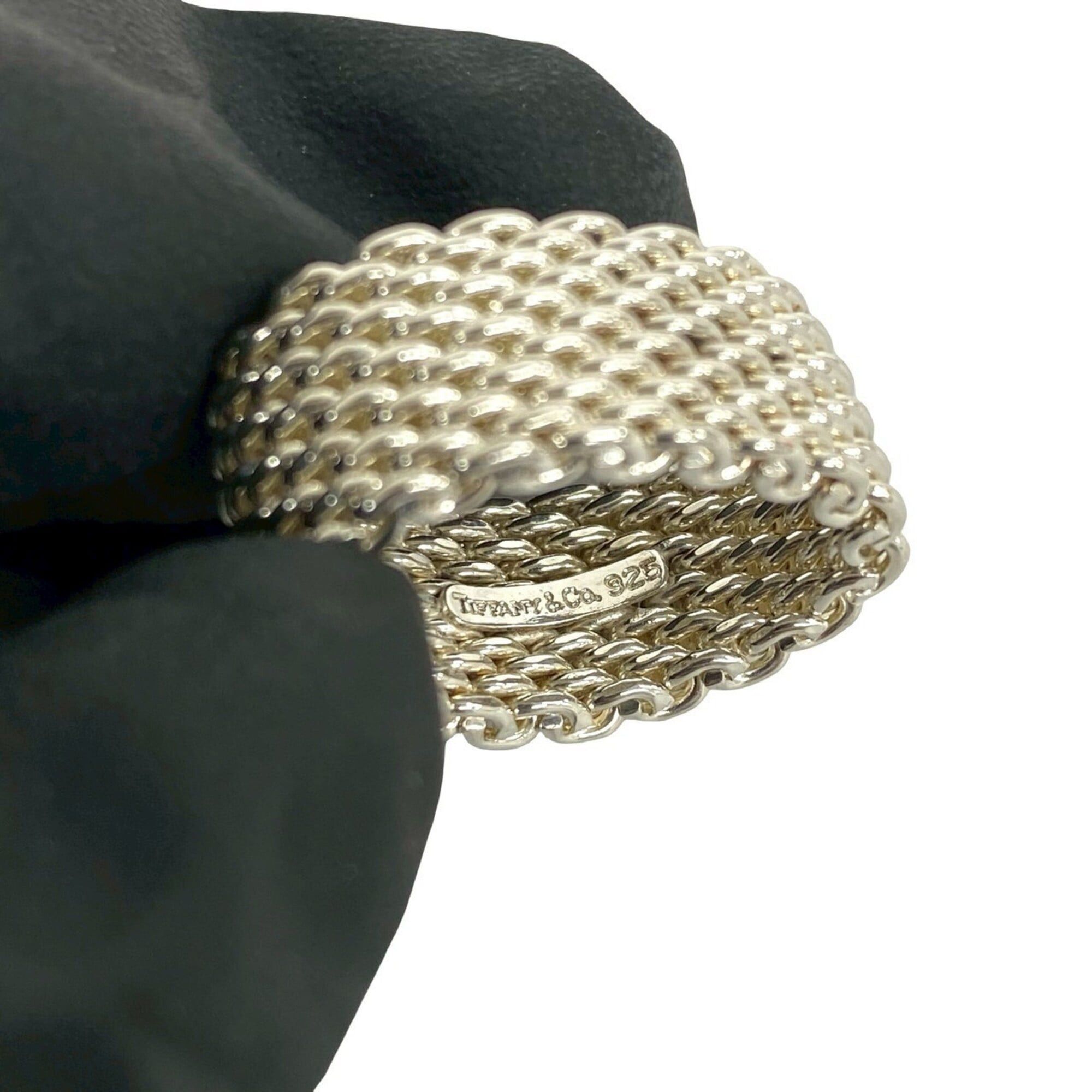 Tiffany & Co. TIFFANY&Co. Tiffany Somerset Mesh Ring, Sterling Silver 925, Women's Accessory, 30425 Size ONE SIZE - 3 Thumbnail