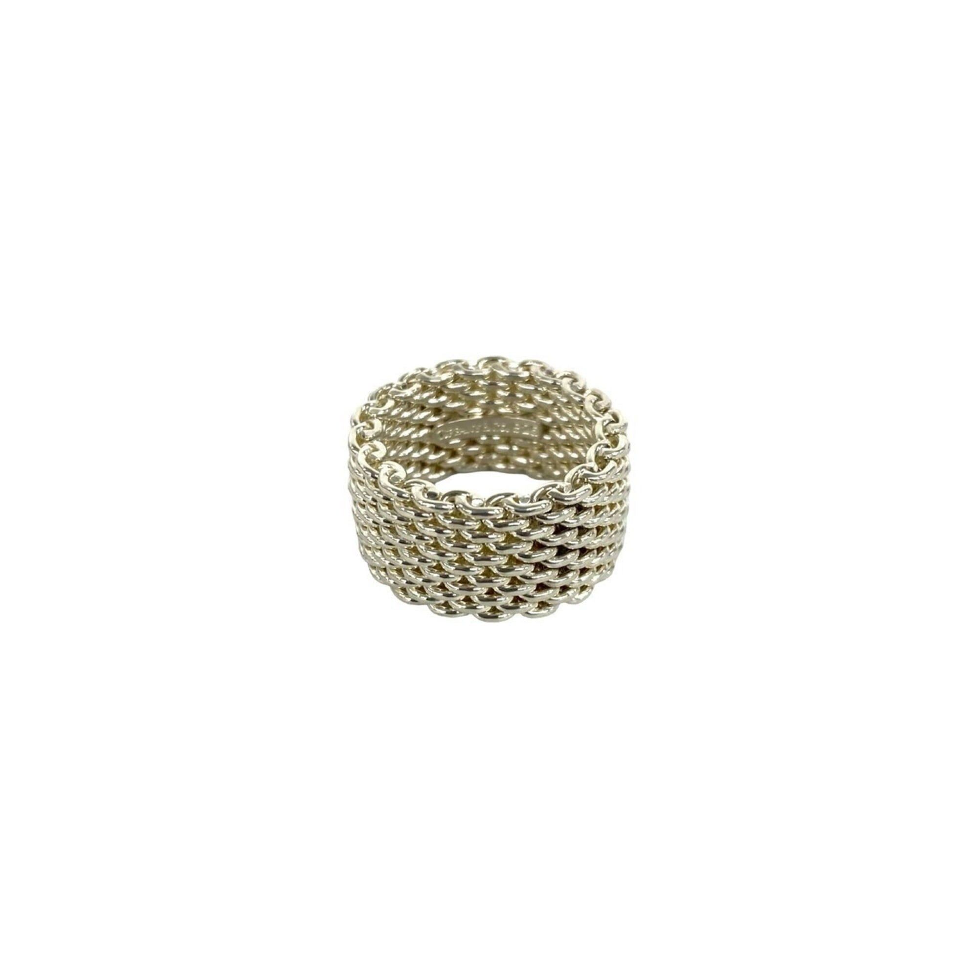 Tiffany & Co. TIFFANY&Co. Tiffany Somerset Mesh Ring, Sterling Silver 925, Women's Accessory, 30425 Size ONE SIZE - 6 Thumbnail