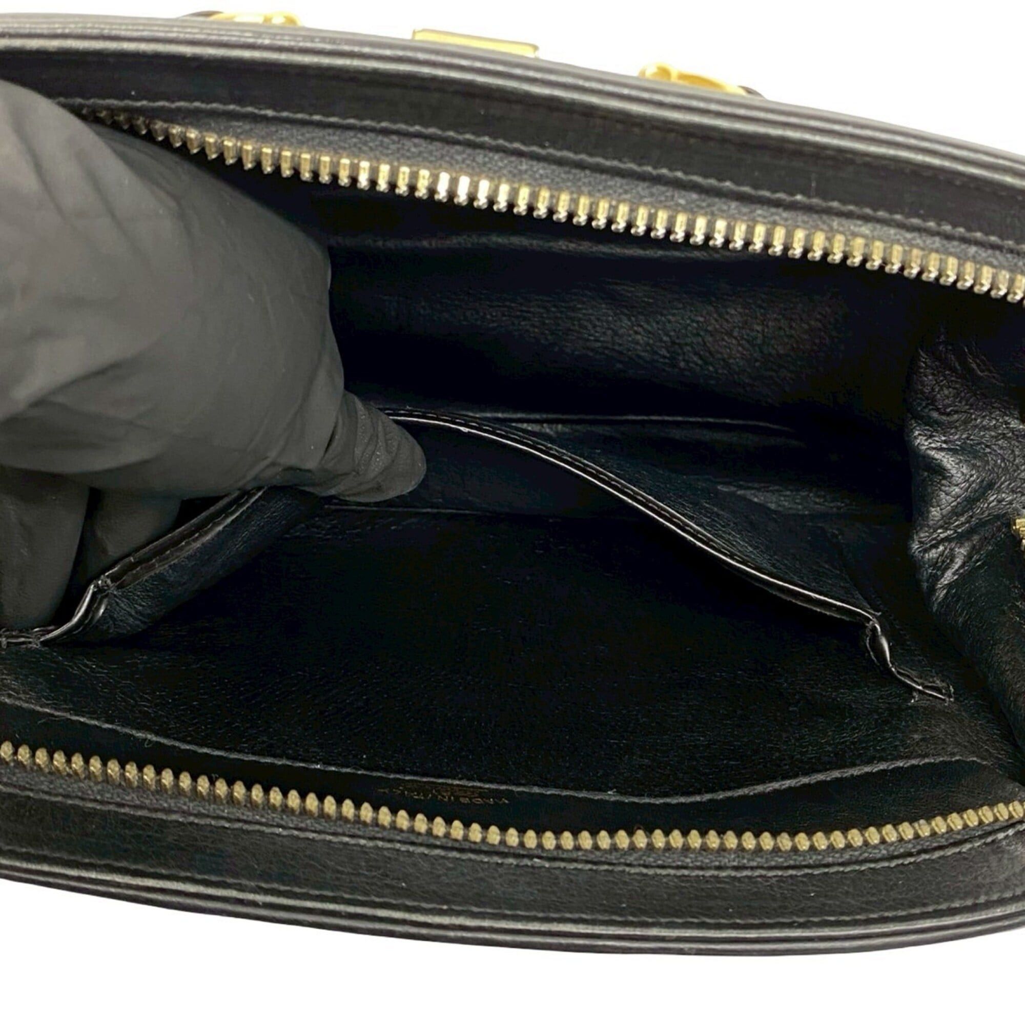 Gucci GUCCI Vintage Horsebit G Hardware Leather Shoulder Bag Pouch Black 34377 Size ONE SIZE - 10 Thumbnail