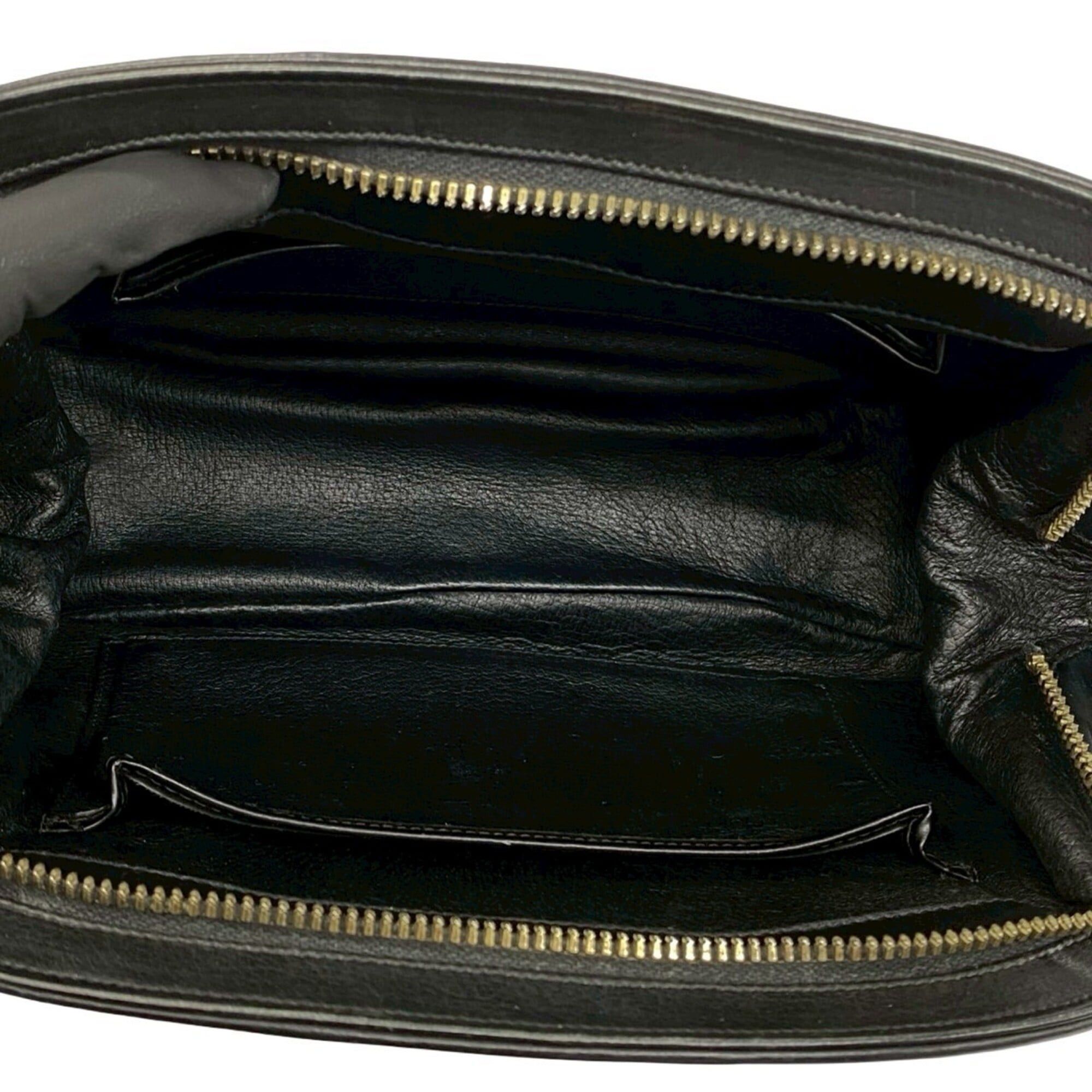 Gucci GUCCI Vintage Horsebit G Hardware Leather Shoulder Bag Pouch Black 34377 Size ONE SIZE - 9 Thumbnail