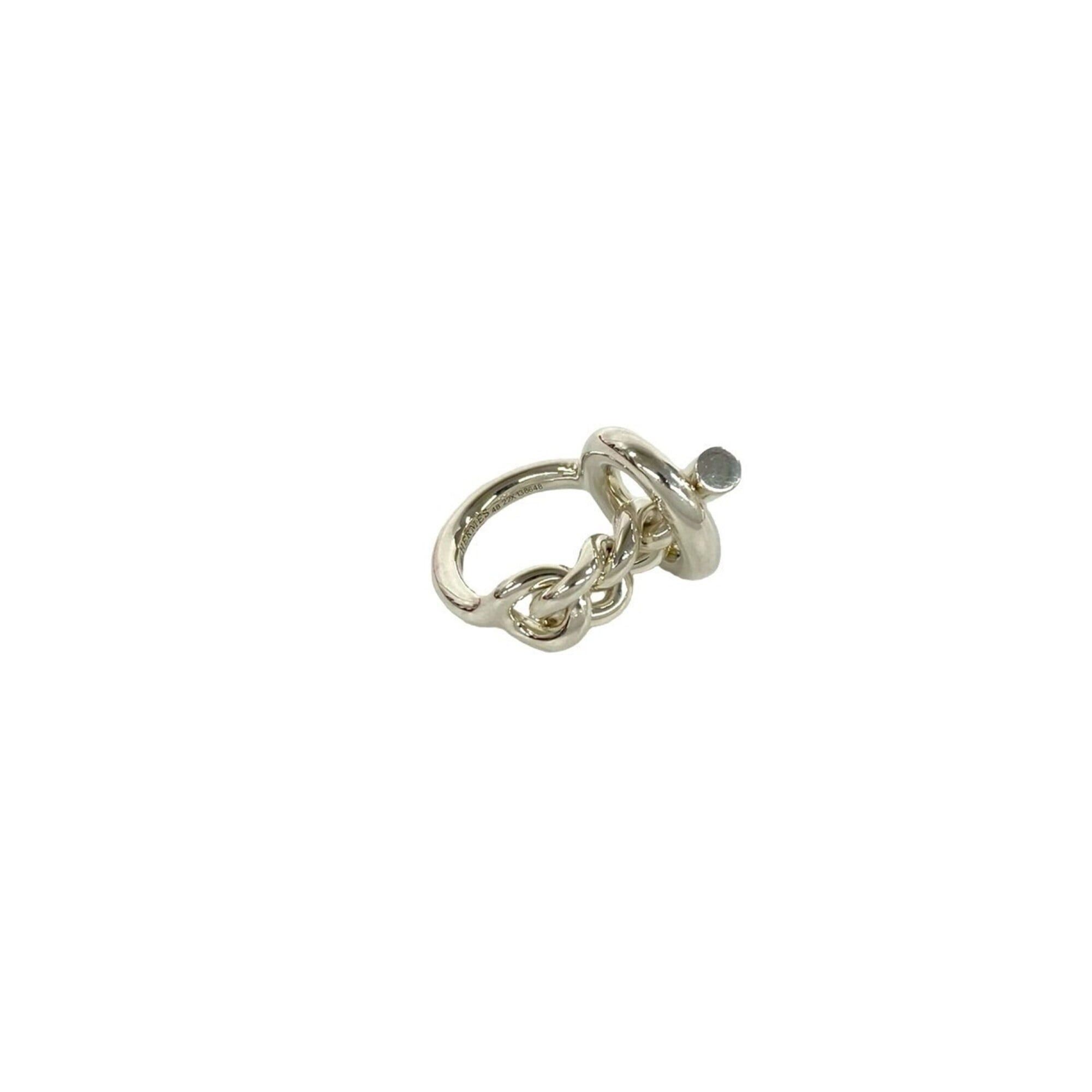 Hermes HERMES Croisette Sterling Silver 925 Ring, Women's Accessory, Silver, 38062 Size ONE SIZE - 5 Thumbnail