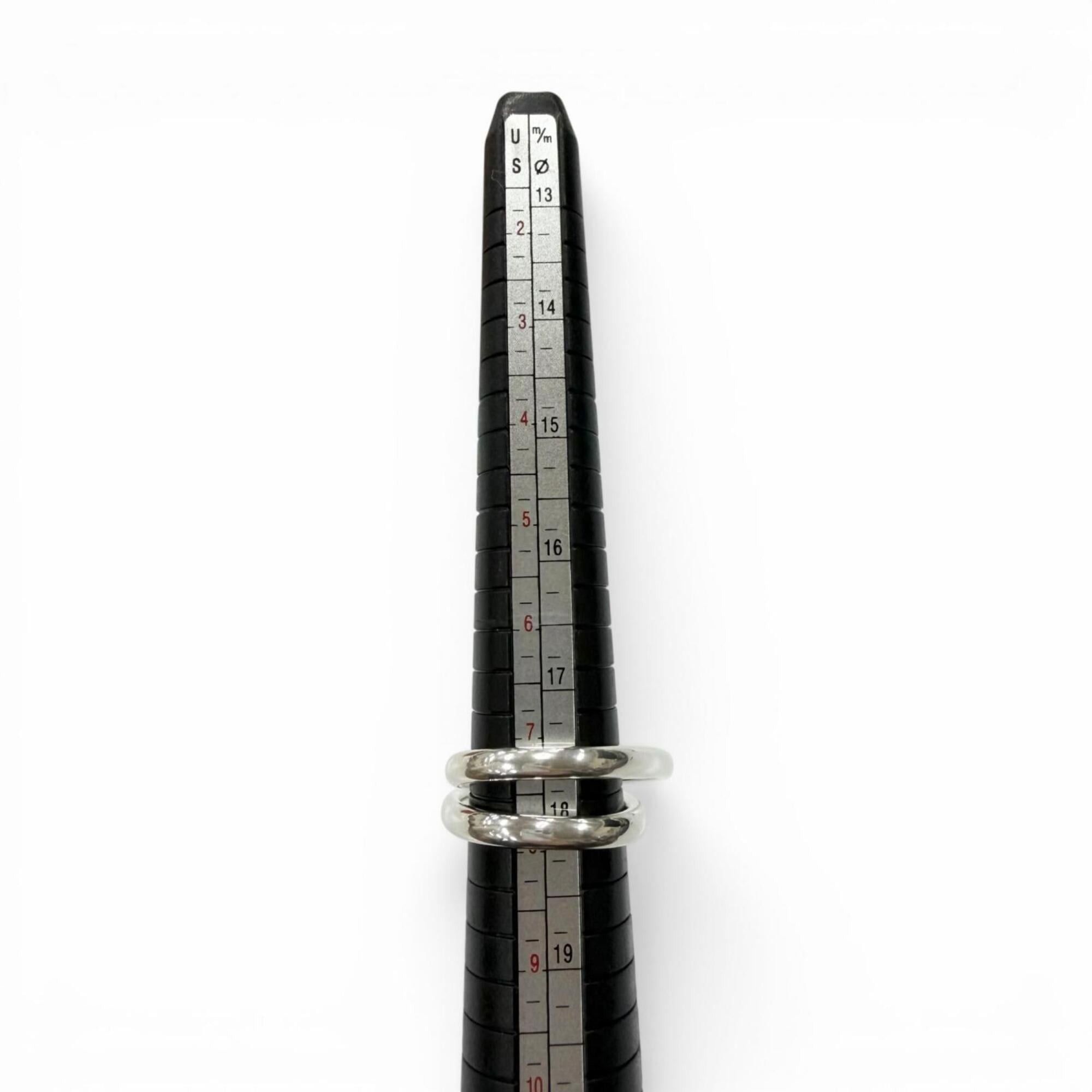 Hermes HERMES (Hermes) 2023 model, SV925 Chaine d'Ancre Punk Triple Ring, Silver, Size 56, Made in France, Weight 18.7g, Men's, Comes with Box Size ONE SIZE - 7 Thumbnail