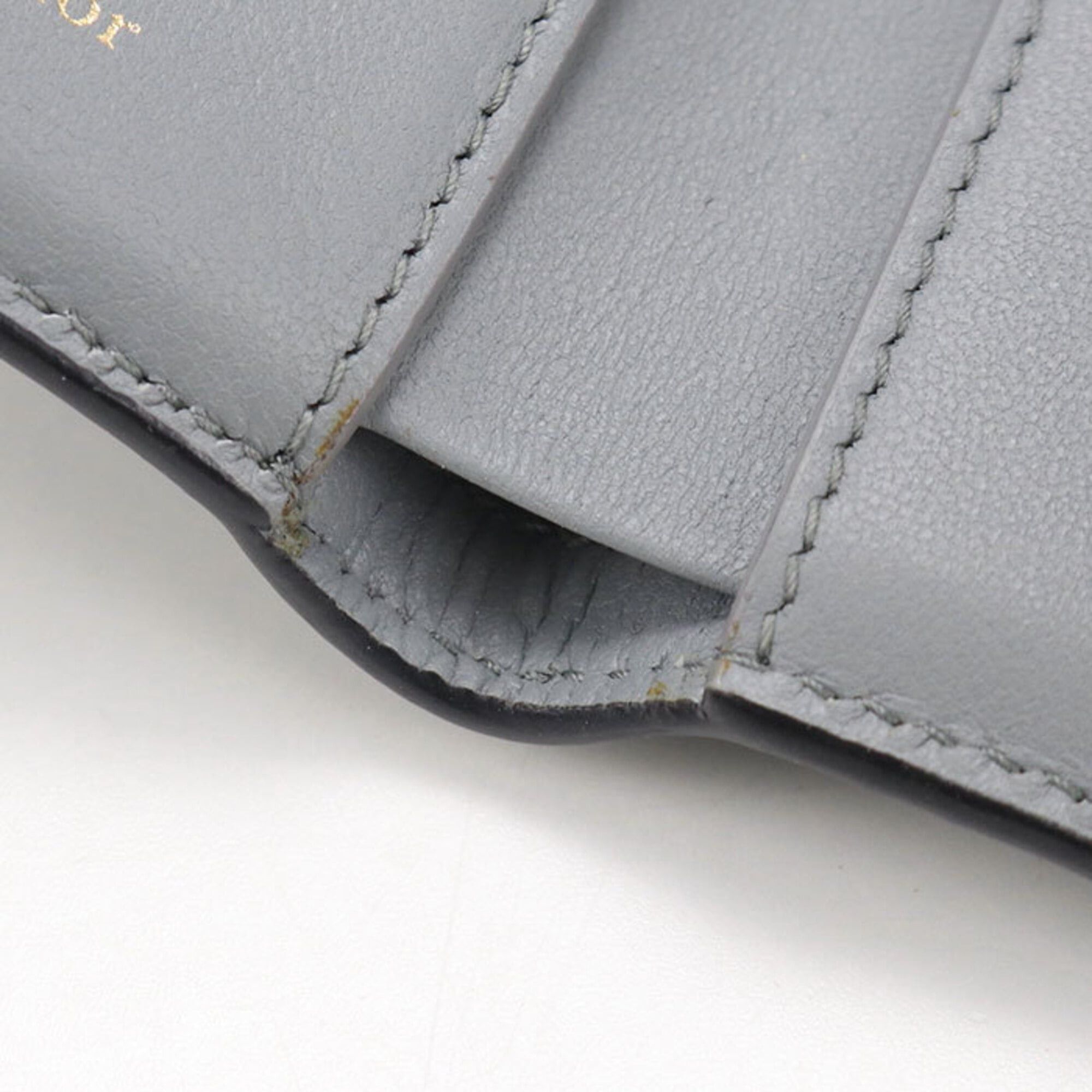 Dior Christian Dior DIOR Lotus Wallet Tri-fold Wallet, Saddle, Women's, Gray Size ONE SIZE - 9 Thumbnail
