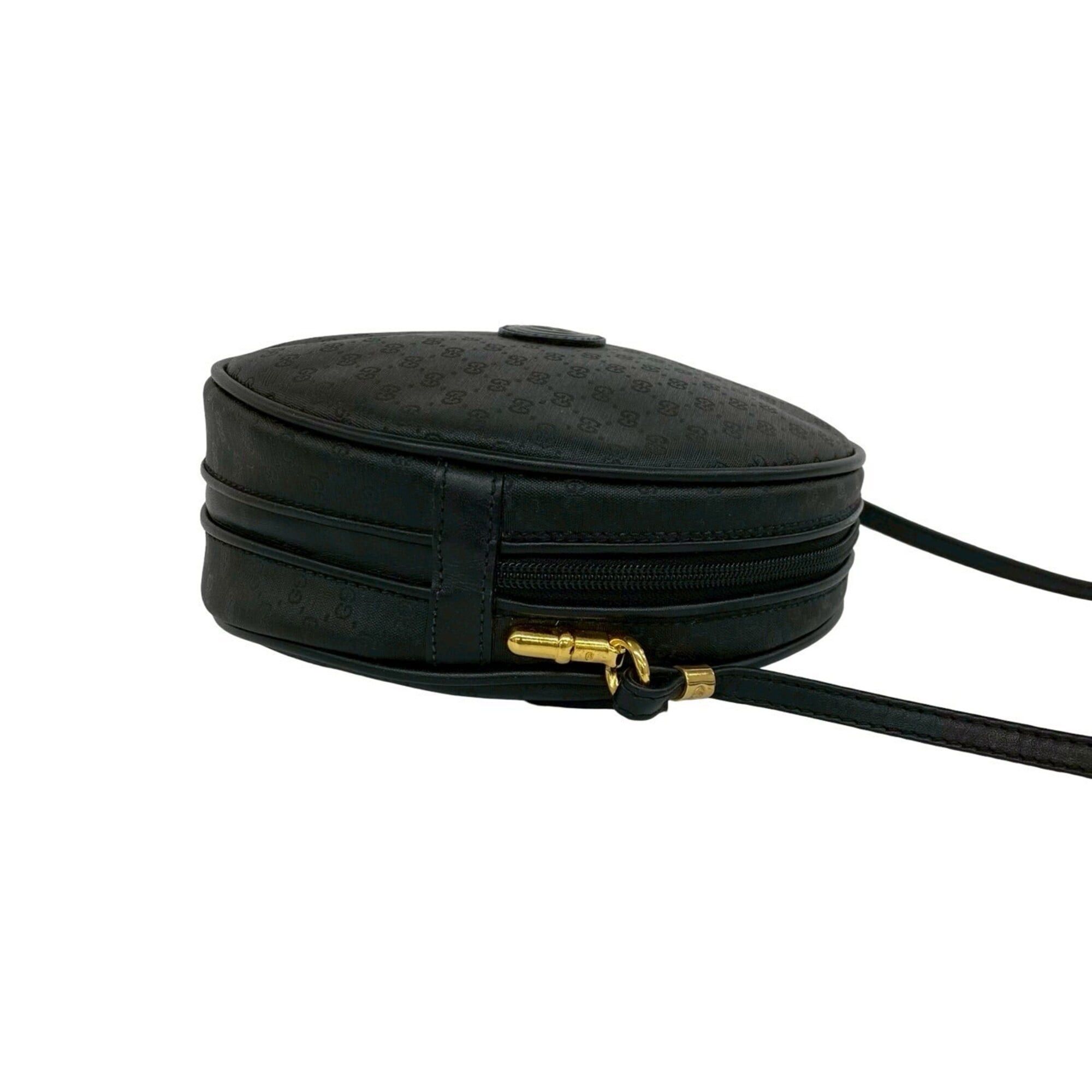 Gucci GUCCI Vintage Micro GG Logo Leather Shoulder Bag/Pouch/Sacoche, Black, 17095 Size ONE SIZE - 6 Thumbnail