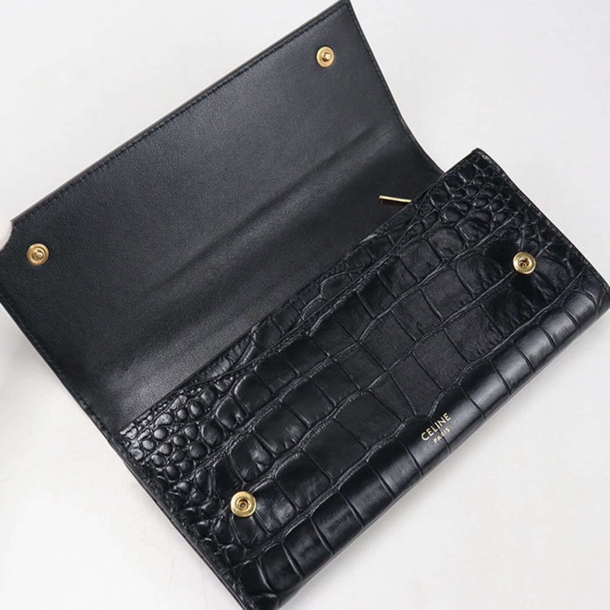 Celine Celine Long Bi-fold Large Flap Wallet for Women, Black Size ONE SIZE - 3 Thumbnail