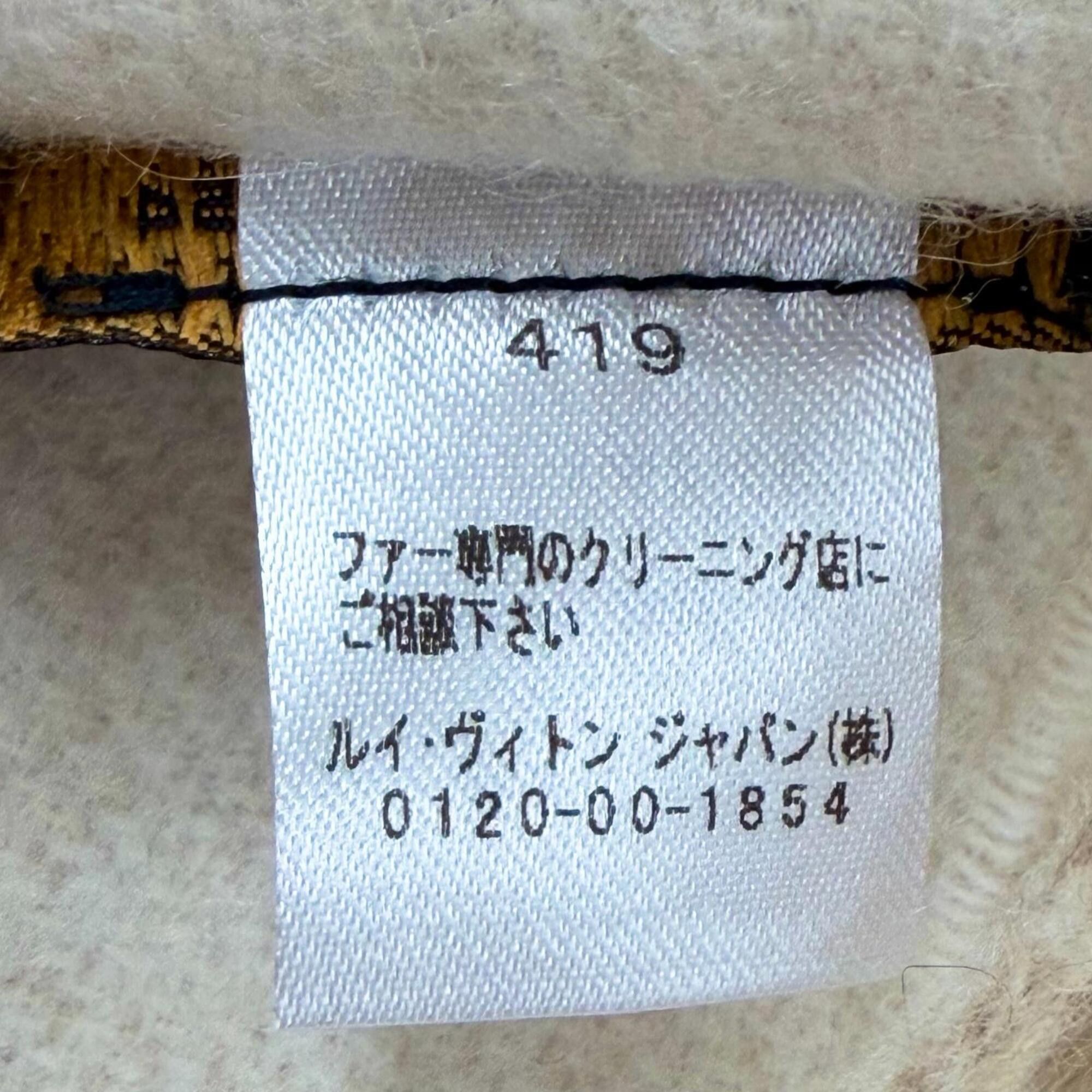 Louis Vuitton LOUIS VUITTON M74354 Echarpe Cold Reykjavik Cashmere Mink Fur Scarf, Beige, Made in Italy, Authentic, Women's, with Box Size ONE SIZE - 9 Thumbnail