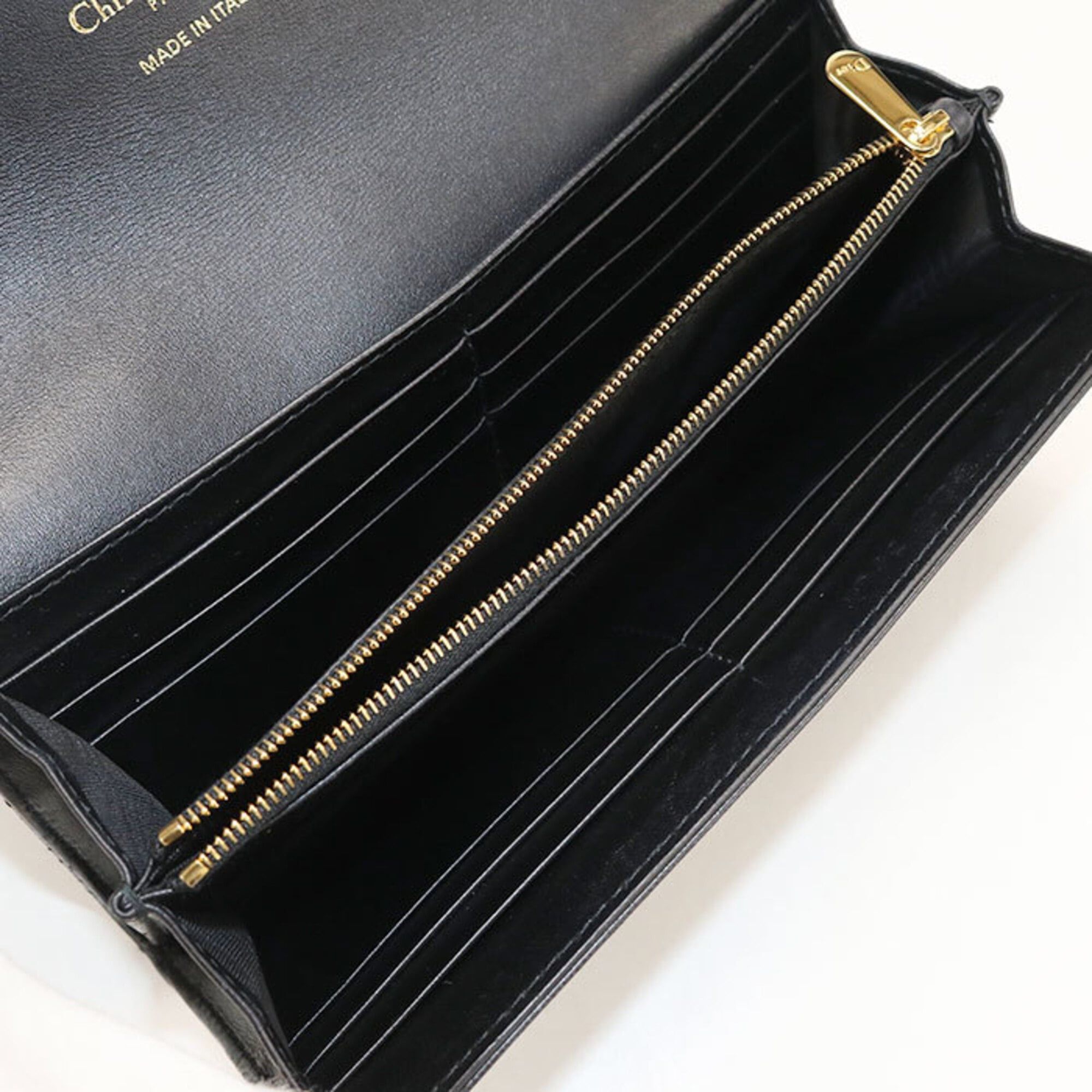 Dior Christian Dior DIOR Dior Long Wallet Bi-fold Orchid Jolie Women's Black Size ONE SIZE - 4 Thumbnail