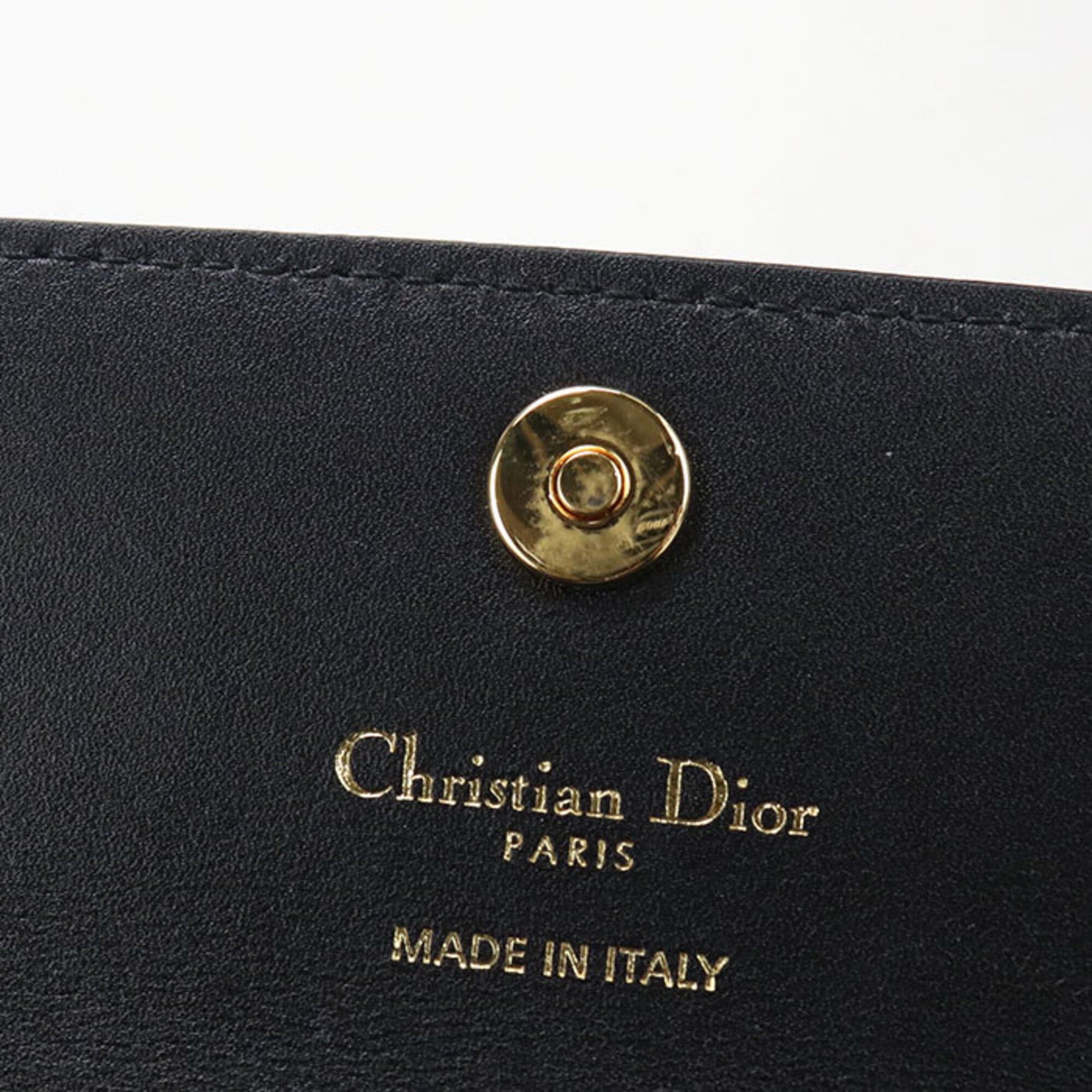 Dior Christian Dior DIOR Dior Long Wallet Bi-fold Orchid Jolie Women's Black Size ONE SIZE - 7 Thumbnail