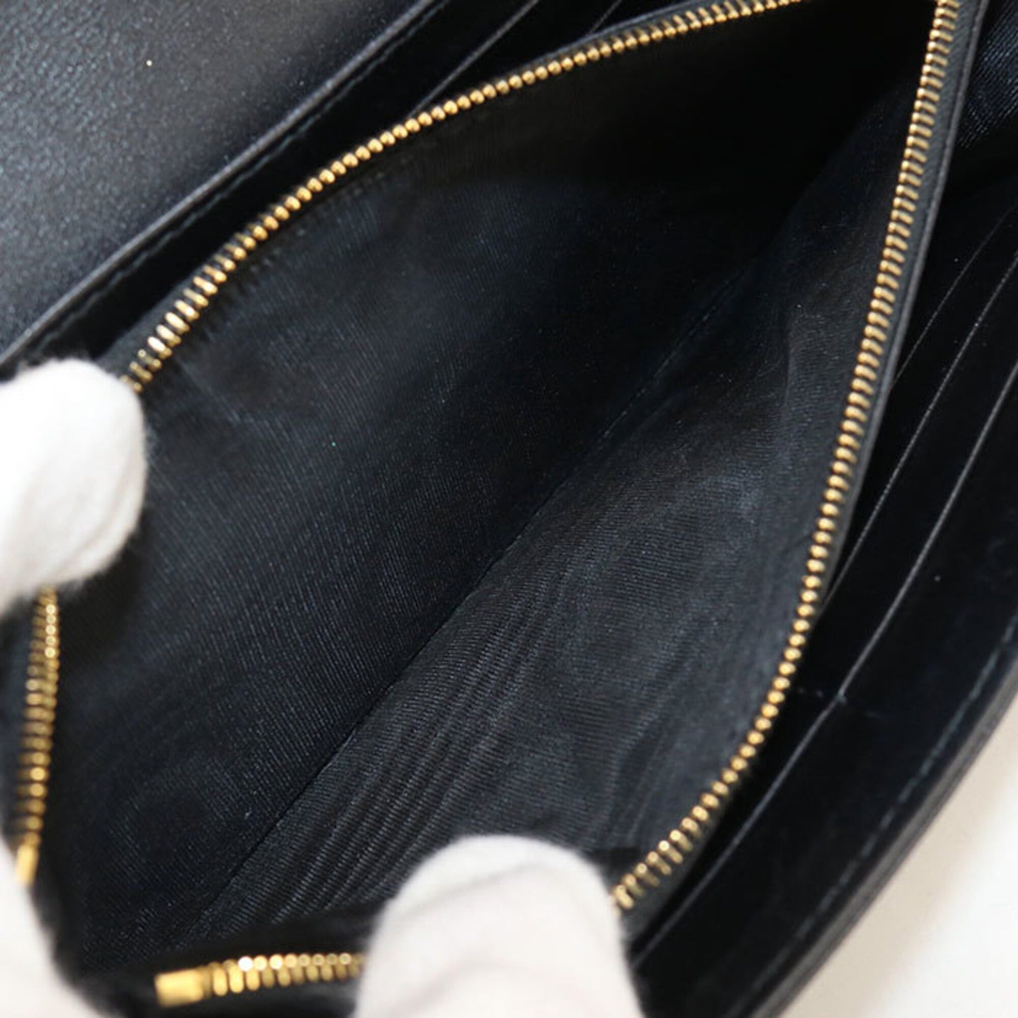 Dior Christian Dior DIOR Dior Long Wallet Bi-fold Orchid Jolie Women's Black Size ONE SIZE - 5 Thumbnail