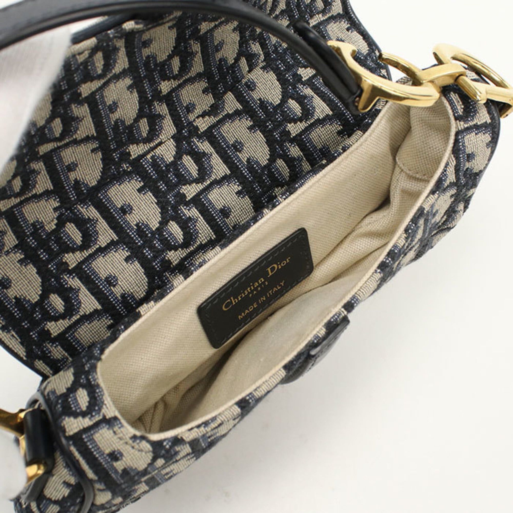 Dior Christian Dior DIOR Dior Mini Saddle Handbag for Women, Navy Size ONE SIZE - 3 Thumbnail