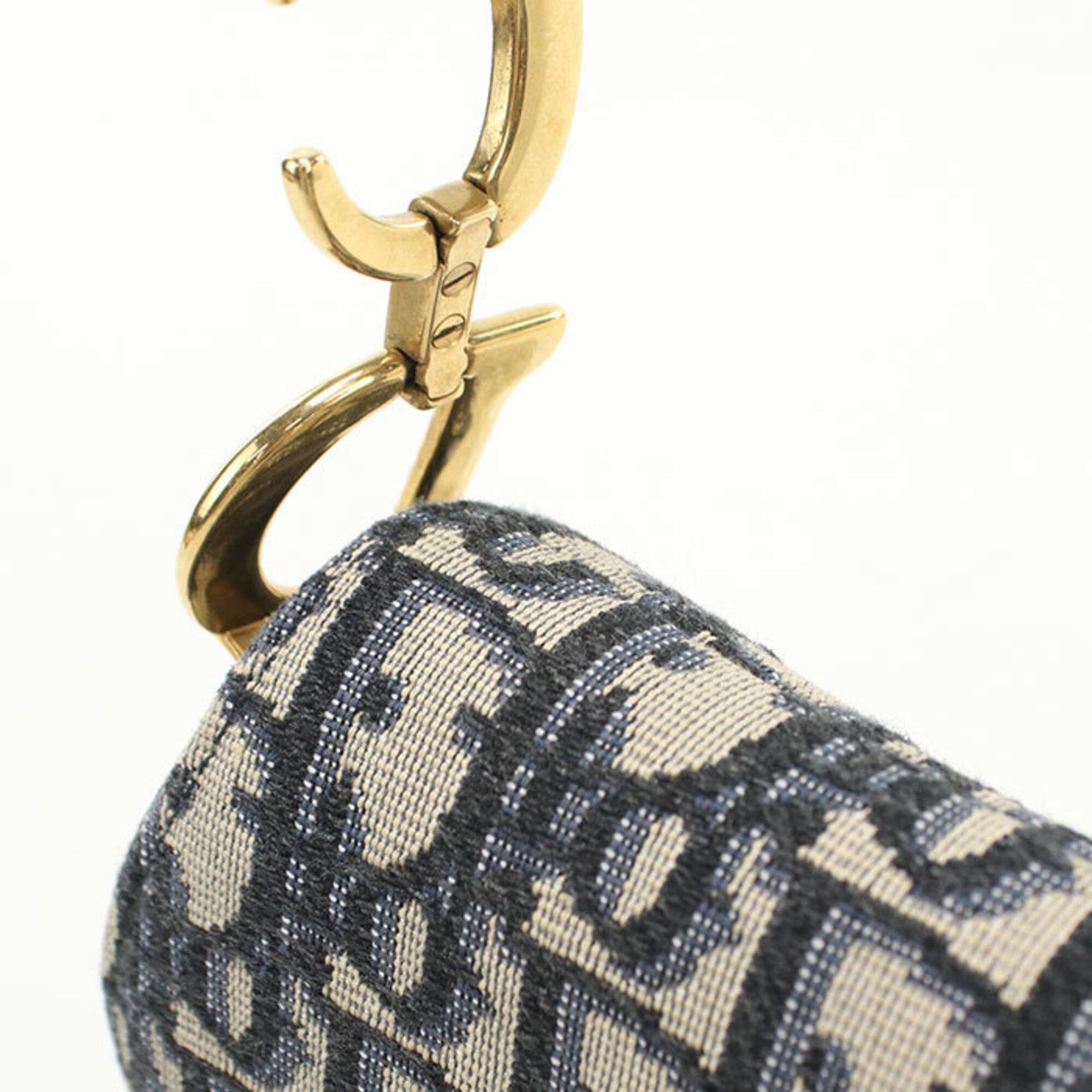 Dior Christian Dior DIOR Dior Mini Saddle Handbag for Women, Navy Size ONE SIZE - 7 Thumbnail