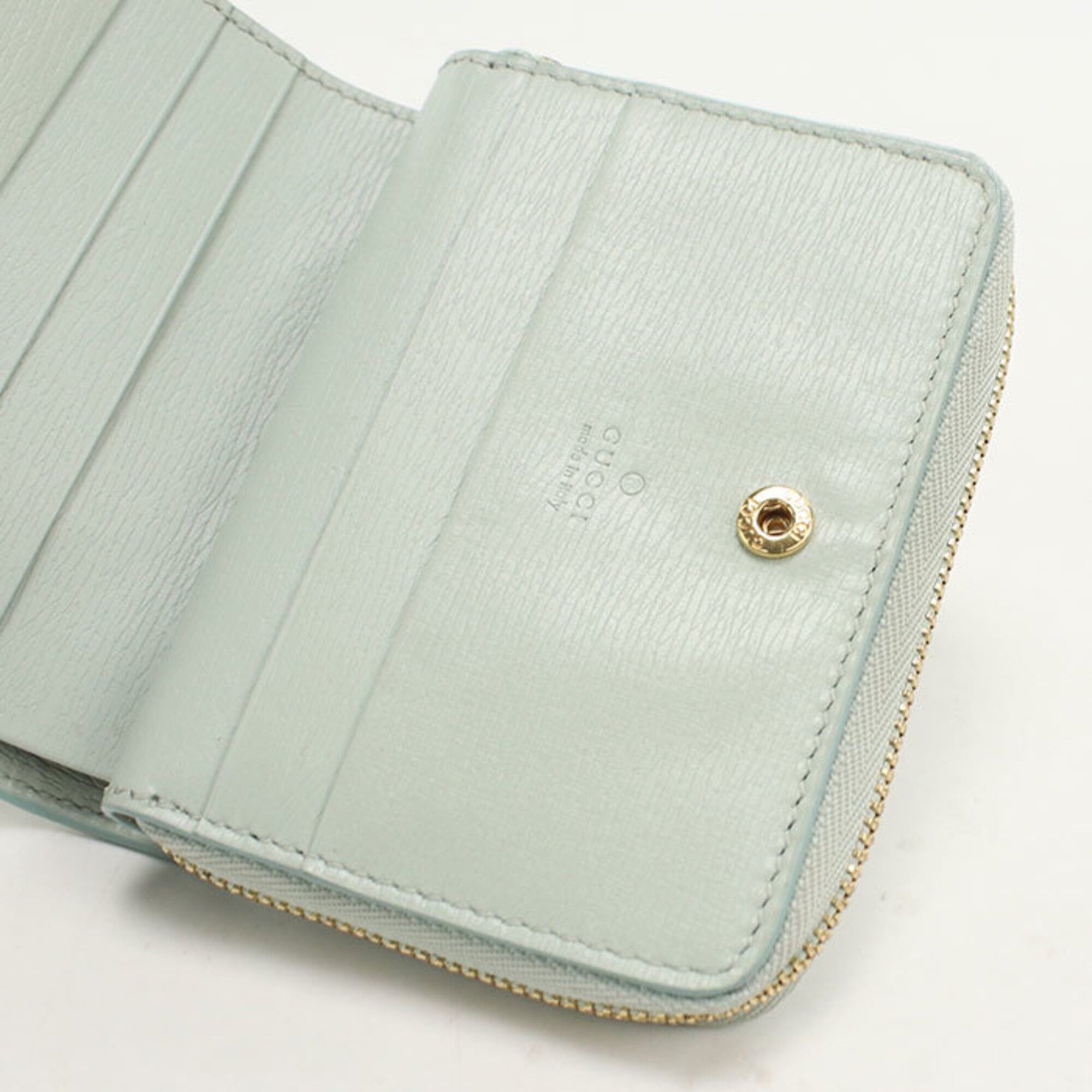Gucci GUCCI Bi-fold Wallet 772639 Gucci Script Women's Blue Size ONE SIZE - 7 Thumbnail