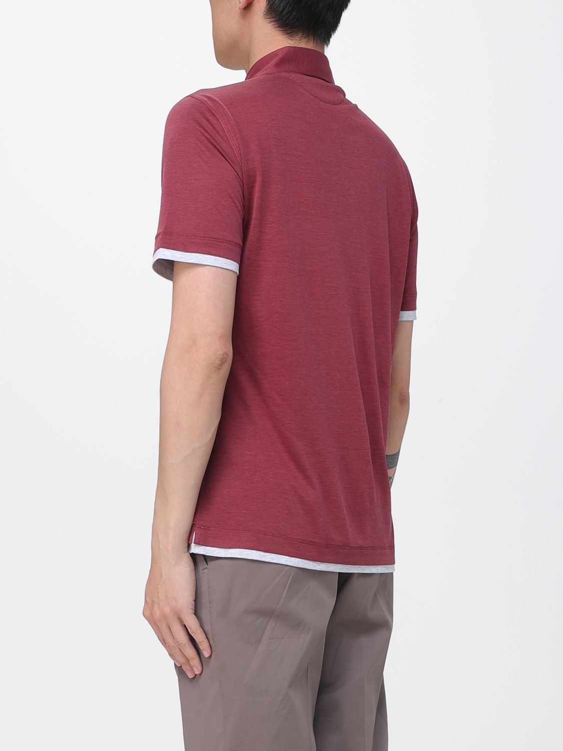 Brunello Cucinelli Brunello Cucinelli Polo Shirt Men Red Size US S / EU 44-46 / 1 - 3 Thumbnail