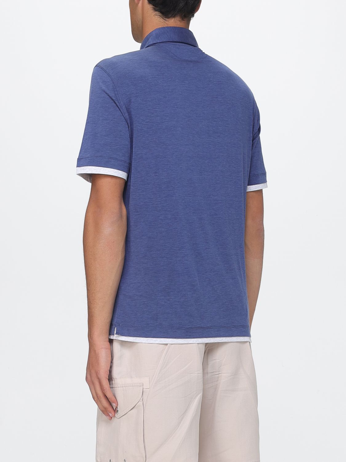 Brunello Cucinelli Brunello Cucinelli Polo Shirt Men Blue Size US XL / EU 56 / 4 - 3 Thumbnail