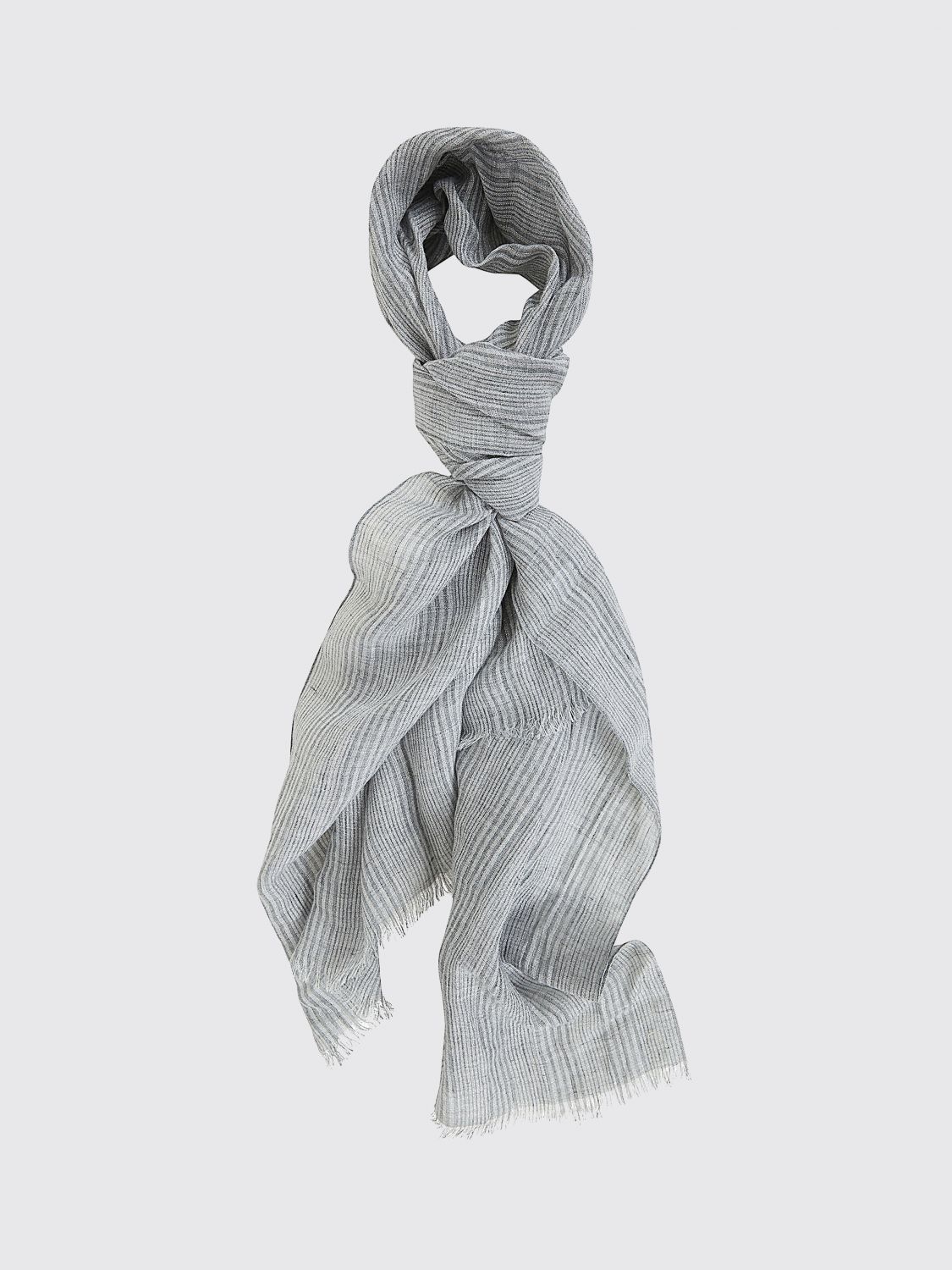Brunello Cucinelli Brunello Cucinelli Scarf Woman Grey Size ONE SIZE - 2 Thumbnail