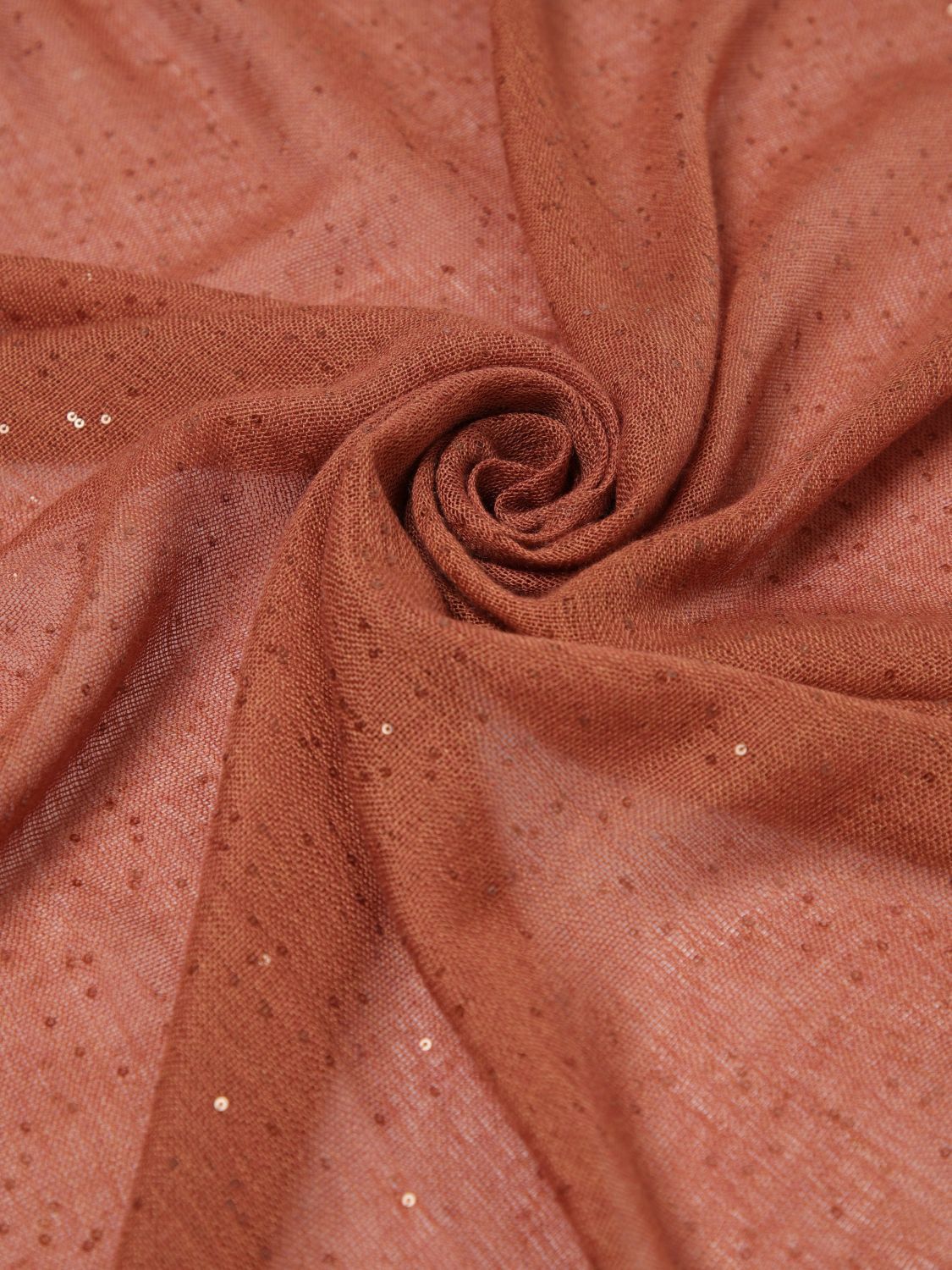 Brunello Cucinelli Brunello Cucinelli Scarf Woman Orange Size ONE SIZE - 3 Thumbnail