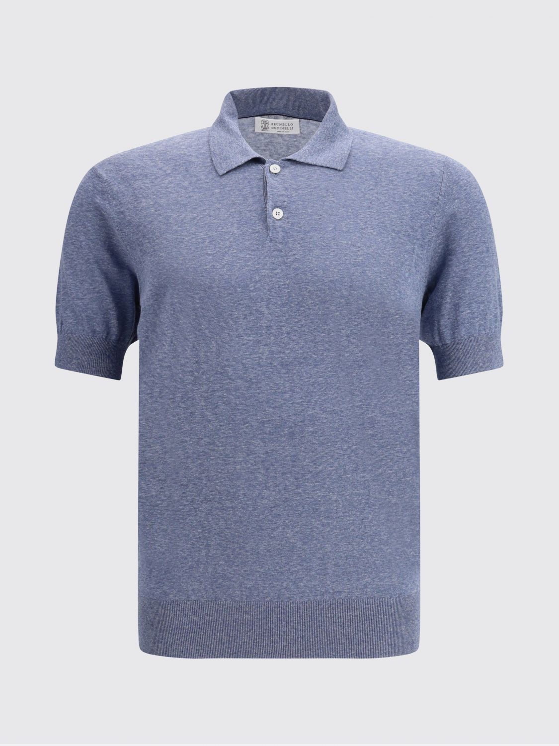 Brunello Cucinelli Brunello Cucinelli Polo Shirt Men Denim Size US S / EU 44-46 / 1 - 2 Thumbnail