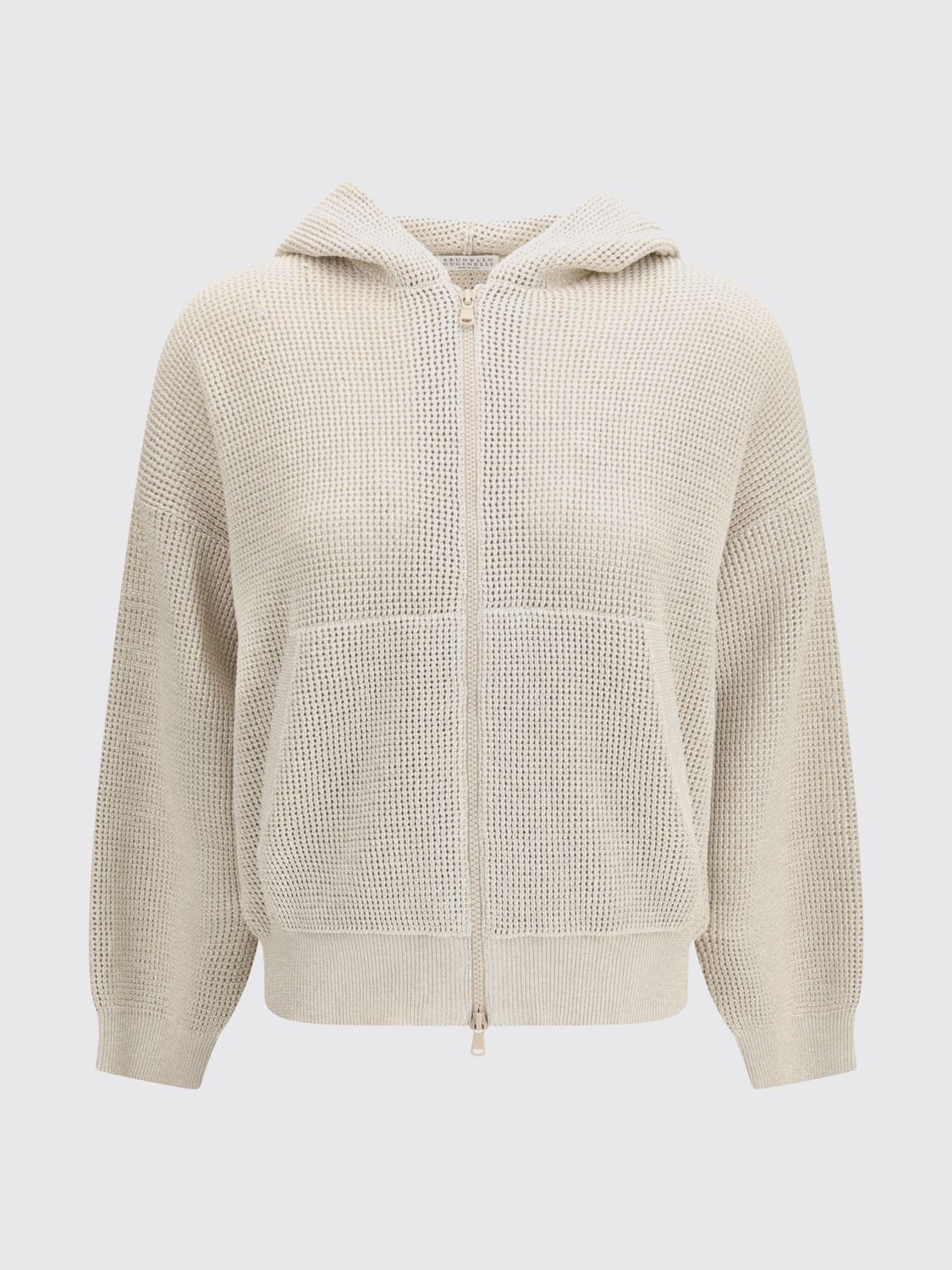 Brunello Cucinelli Brunello Cucinelli Sweatshirt Woman Beige Size L / US 10 / IT 46 - 2 Thumbnail