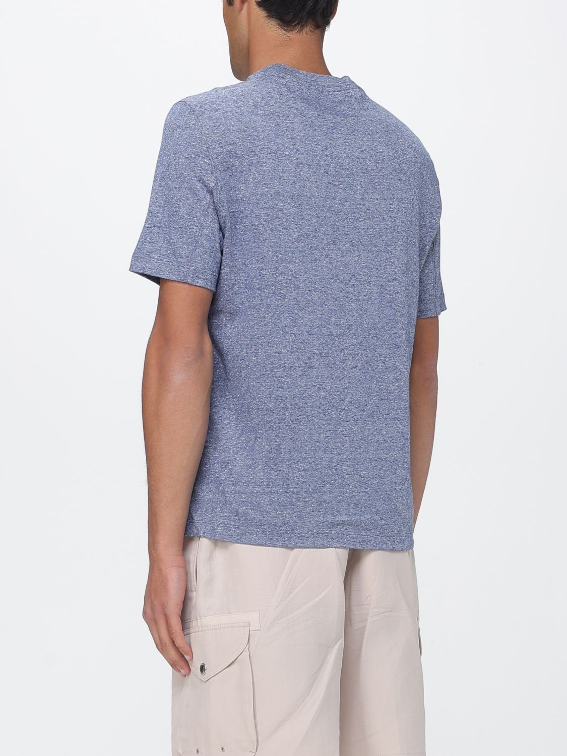 Brunello Cucinelli Brunello Cucinelli T-Shirt Men Blue Size US L / EU 52-54 / 3 - 3 Thumbnail