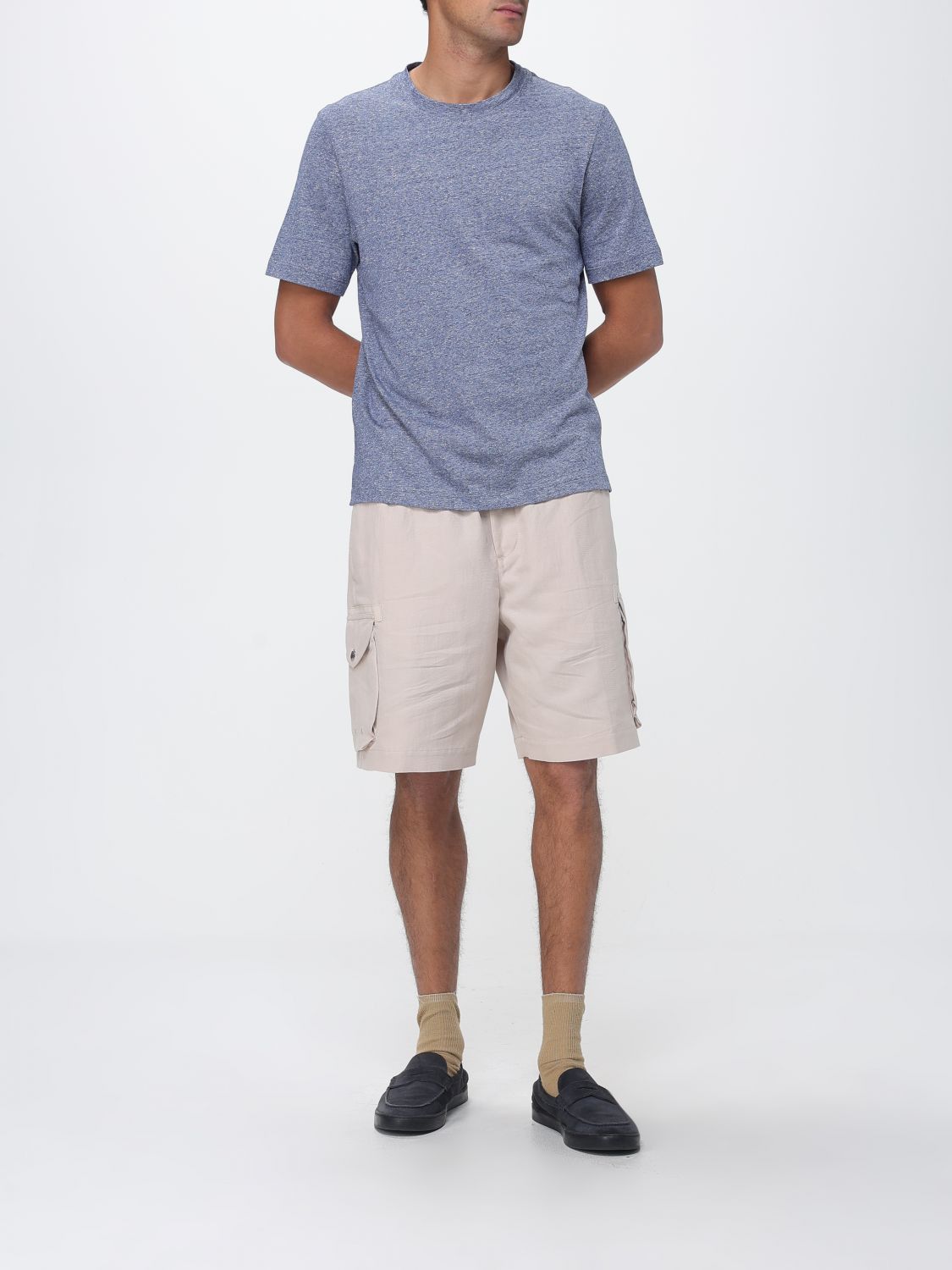 Brunello Cucinelli Brunello Cucinelli T-Shirt Men Blue Size US XXL / EU 58 / 5 - 2 Thumbnail
