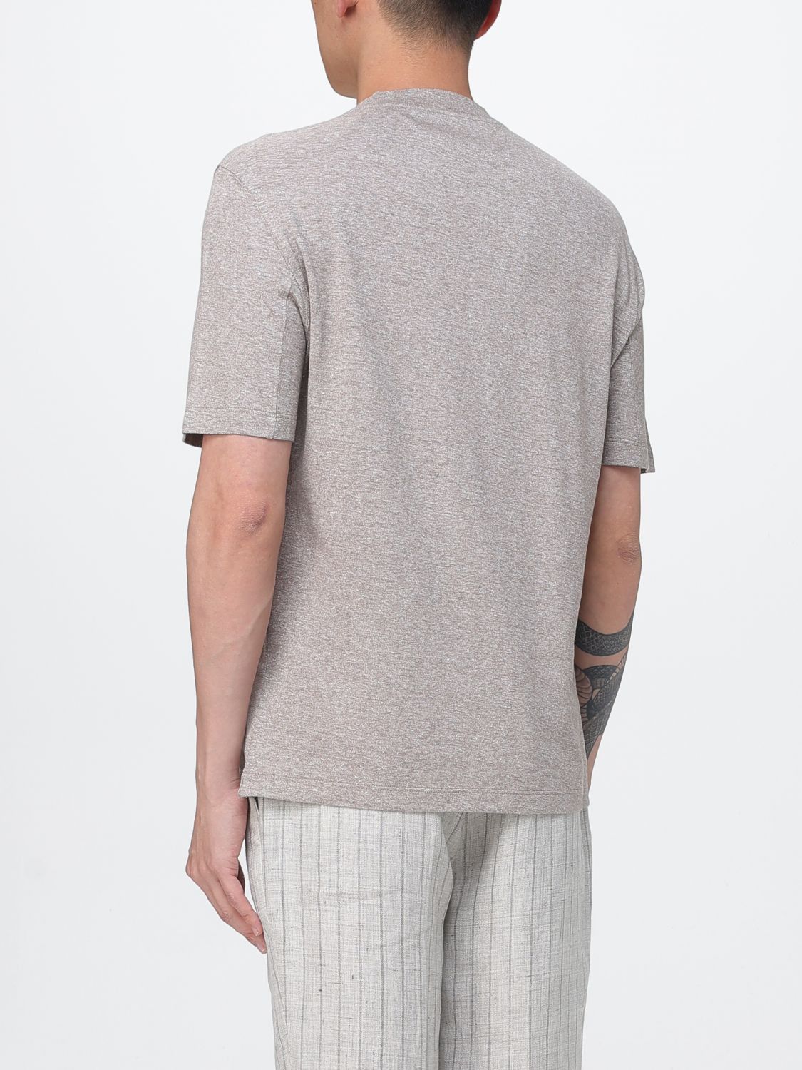Brunello Cucinelli Brunello Cucinelli T-Shirt Men Brown Size US XXL / EU 58 / 5 - 3 Thumbnail