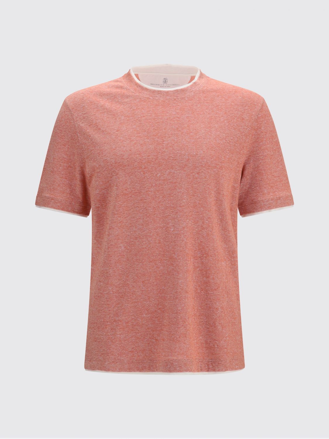 Brunello Cucinelli Brunello Cucinelli T-Shirt Men Peach Size US S / EU 44-46 / 1 - 2 Thumbnail