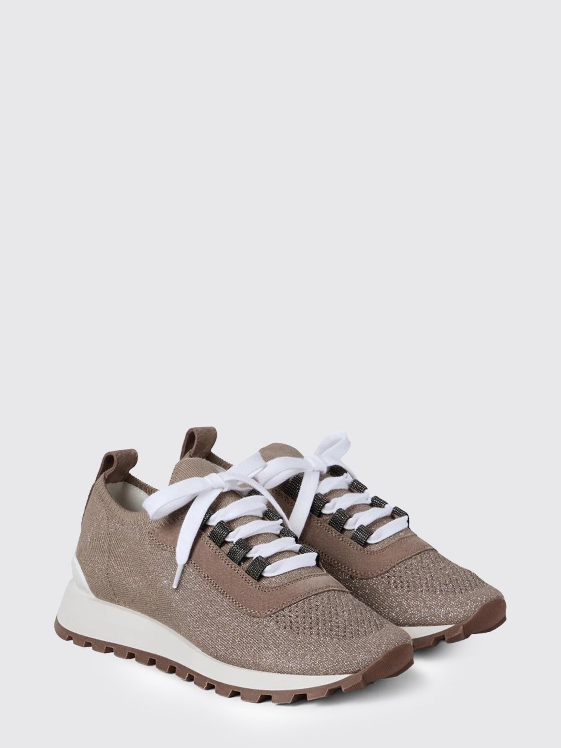 Brunello Cucinelli Brunello Cucinelli Sneakers Woman Brown Size US 7 / IT 37 - 2 Thumbnail