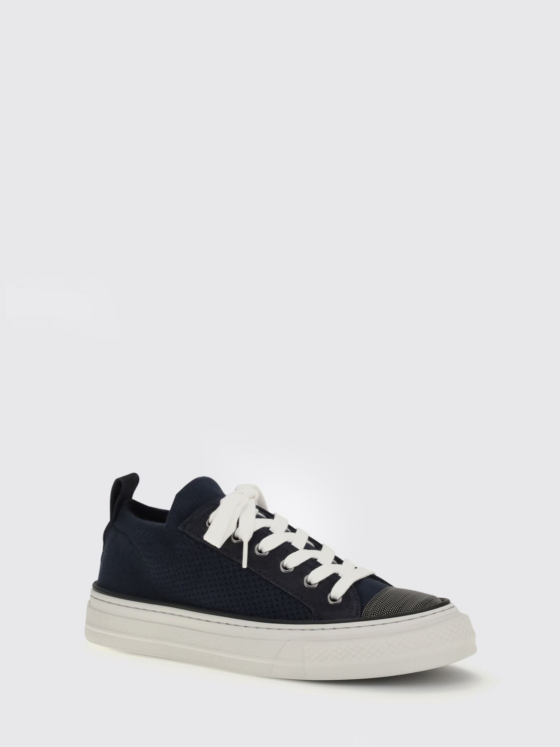 Brunello Cucinelli Brunello Cucinelli Sneakers Woman Blue Size US 8 / IT 38 - 2 Thumbnail