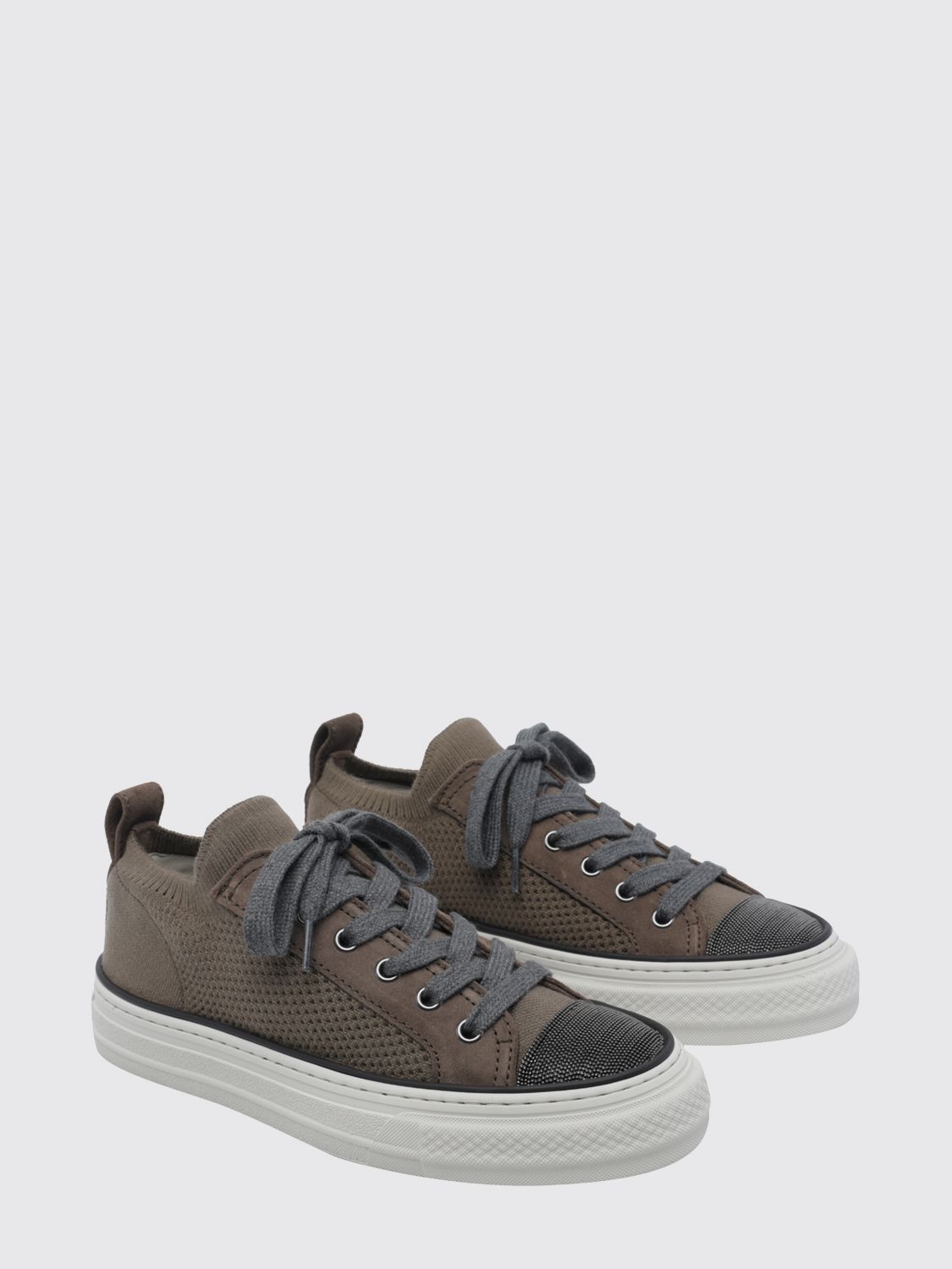 Brunello Cucinelli Brunello Cucinelli Sneakers Woman Brown Size US 9 / IT 39 - 2 Thumbnail